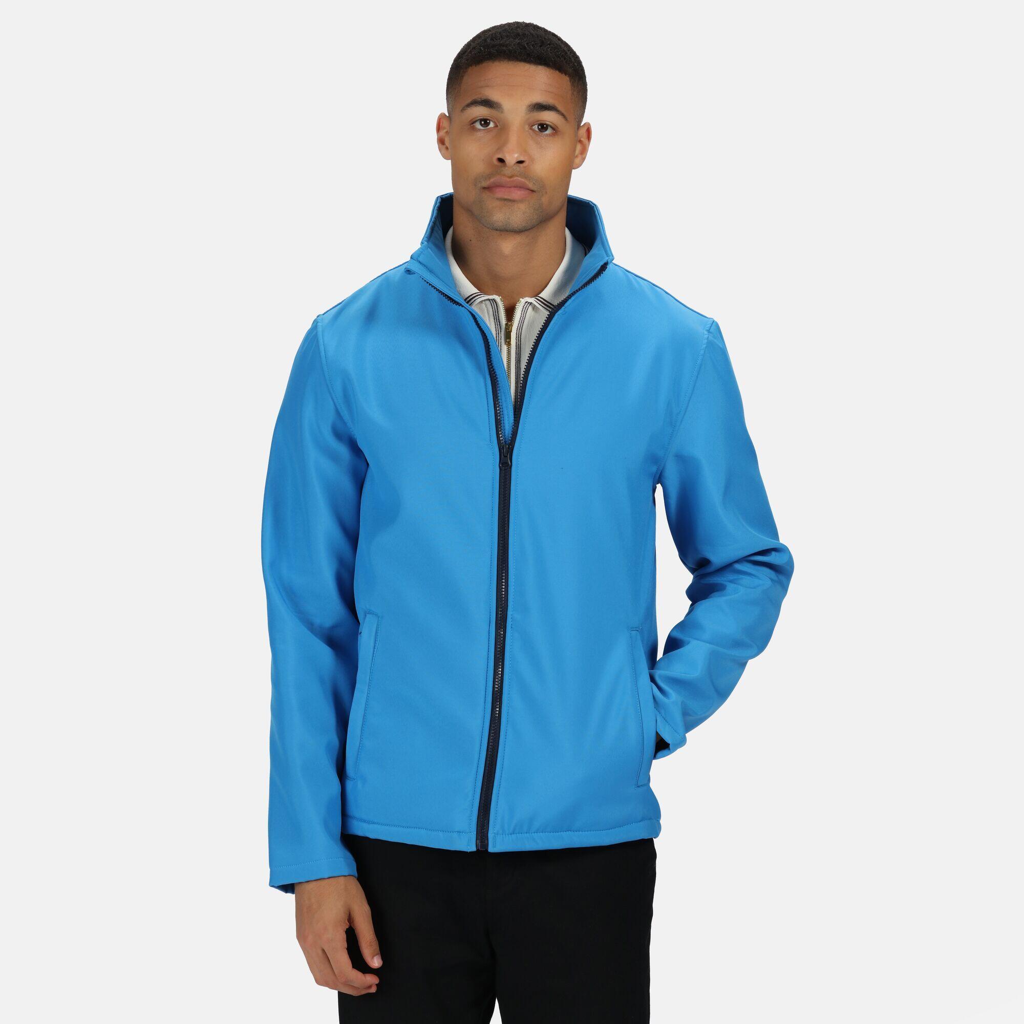 Standout Mens Ablaze Printable Softshell Jacket (French Blue/Navy) 4/5