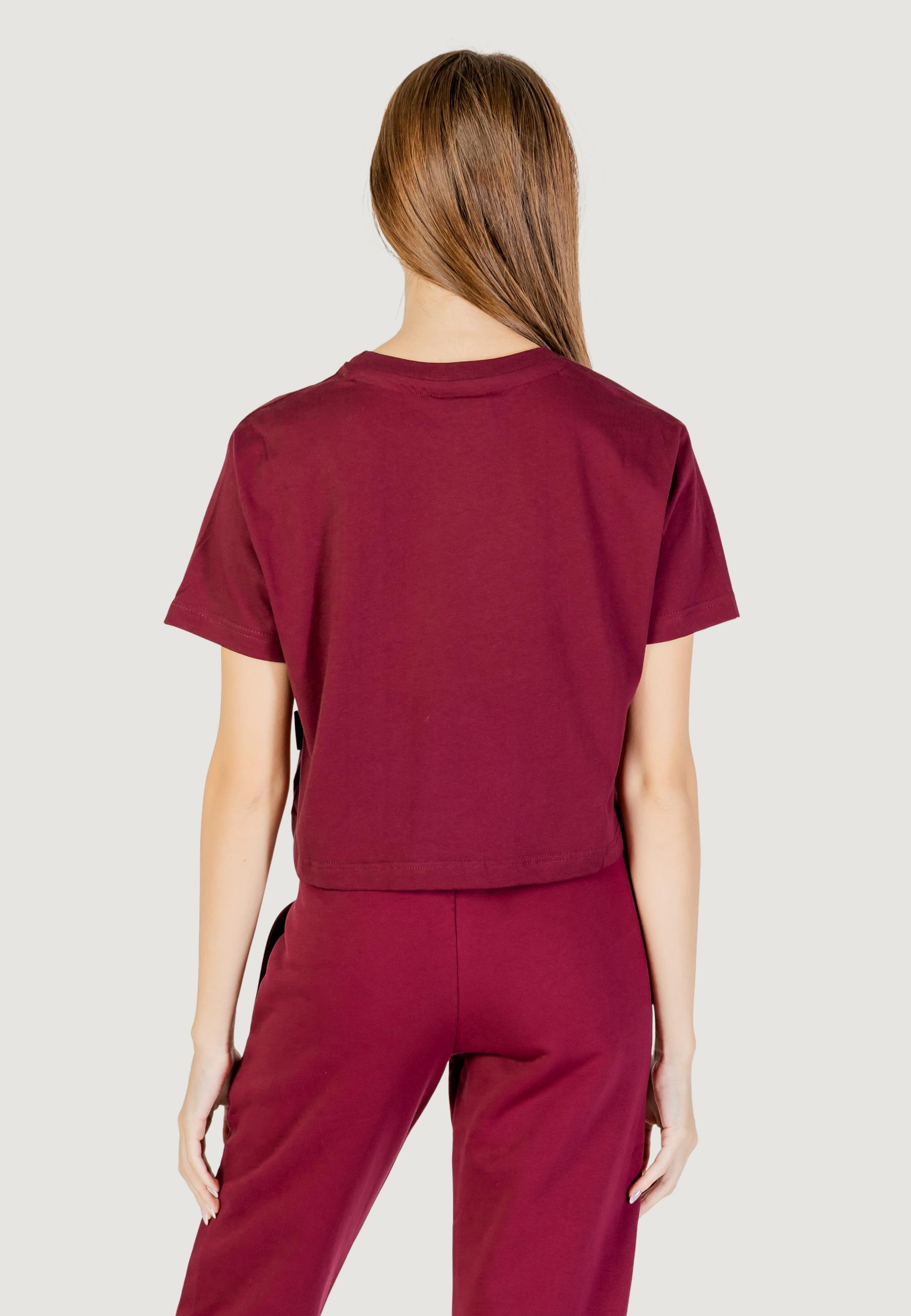 t-shirt crop top  FEMME bordeaux 2/5