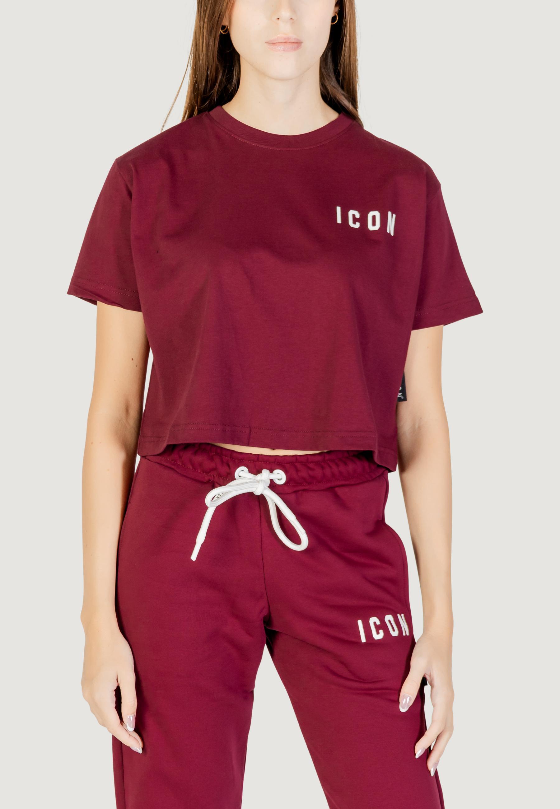 t-shirt crop top  FEMME bordeaux 5/5