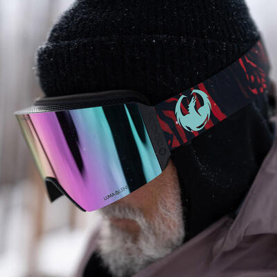 Rvx mag otg unisex skibril - deep plum/ll silver ionized & ll violet