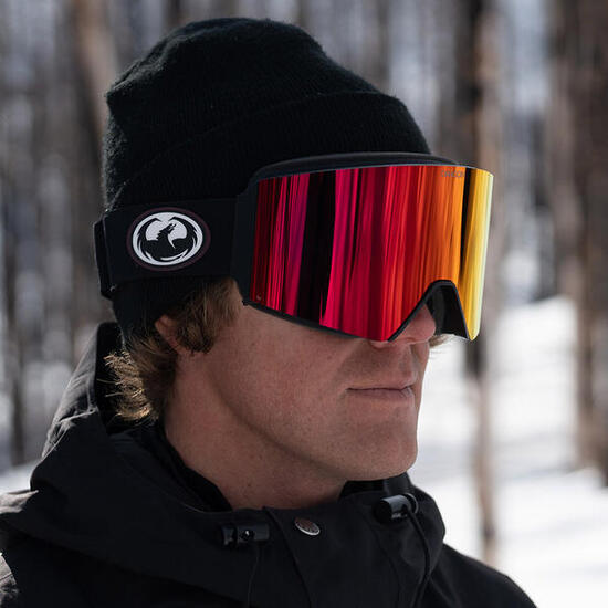 RVX MAG OTG Lunettes De Ski Unisexes - Old Skool/LL Red Ionized & LL Light Rose