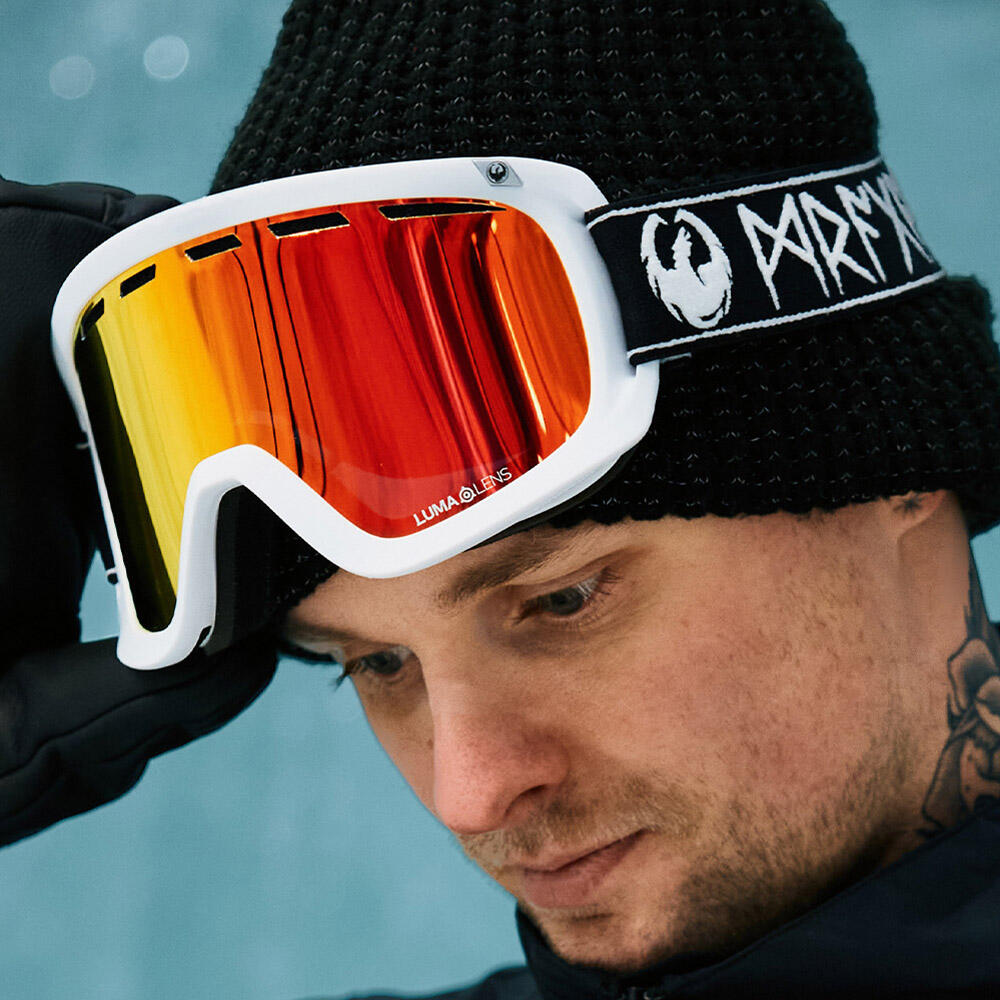 Dragon - D1 Otg Lunettes De Ski Unisexes - Mikkel Bang Sig 2024/ll Red Ionized & Ll Clear - Masque De Ski - Incolore|noir|rouge - Taille Unique - Decathlon