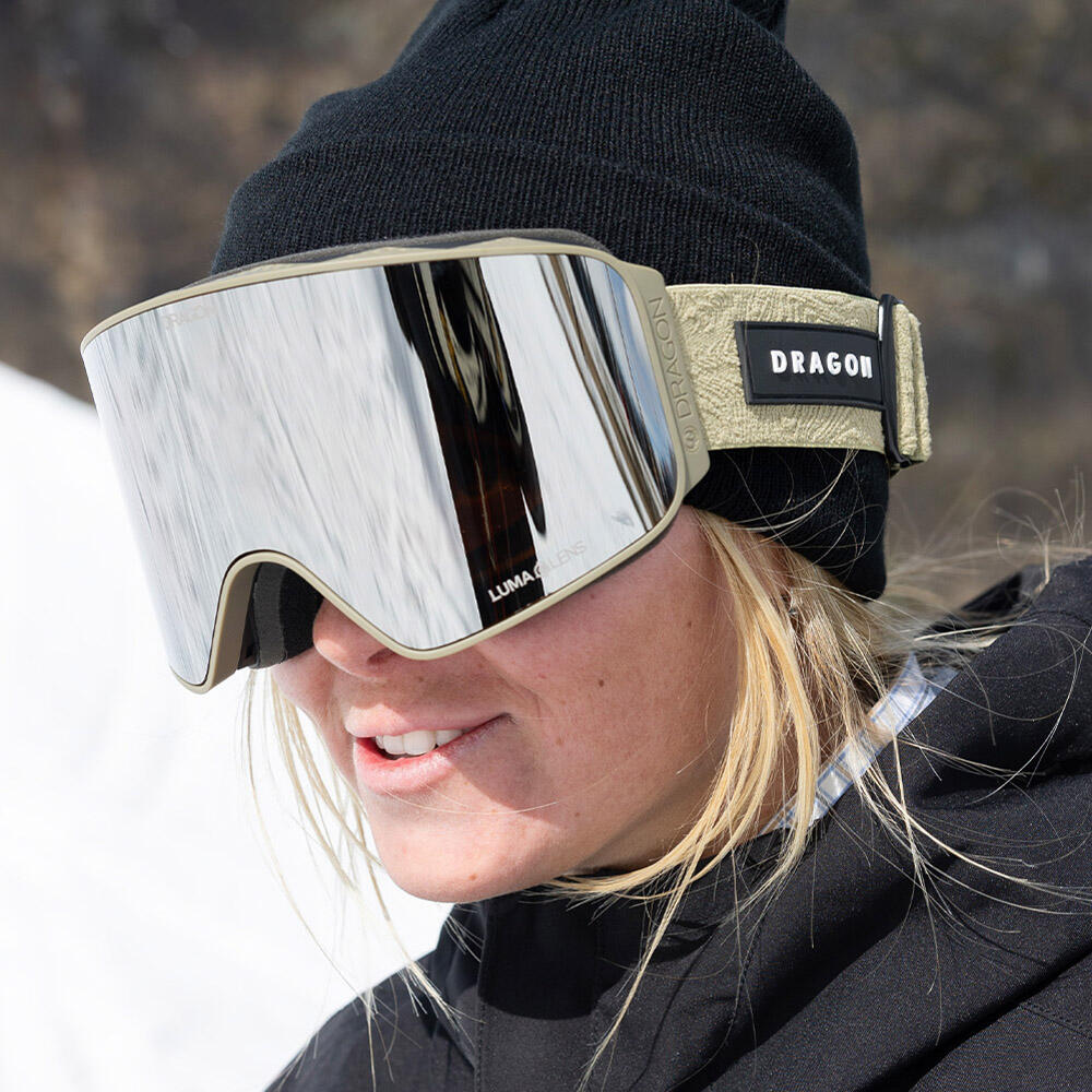 Dragon - Nfx Mag Otg Lunettes De Ski Unisexes - Earth/ll Silver Ionized & Ll Amber - Masque De Ski - Beige|gris|orange - Taille Unique - Decathlon
