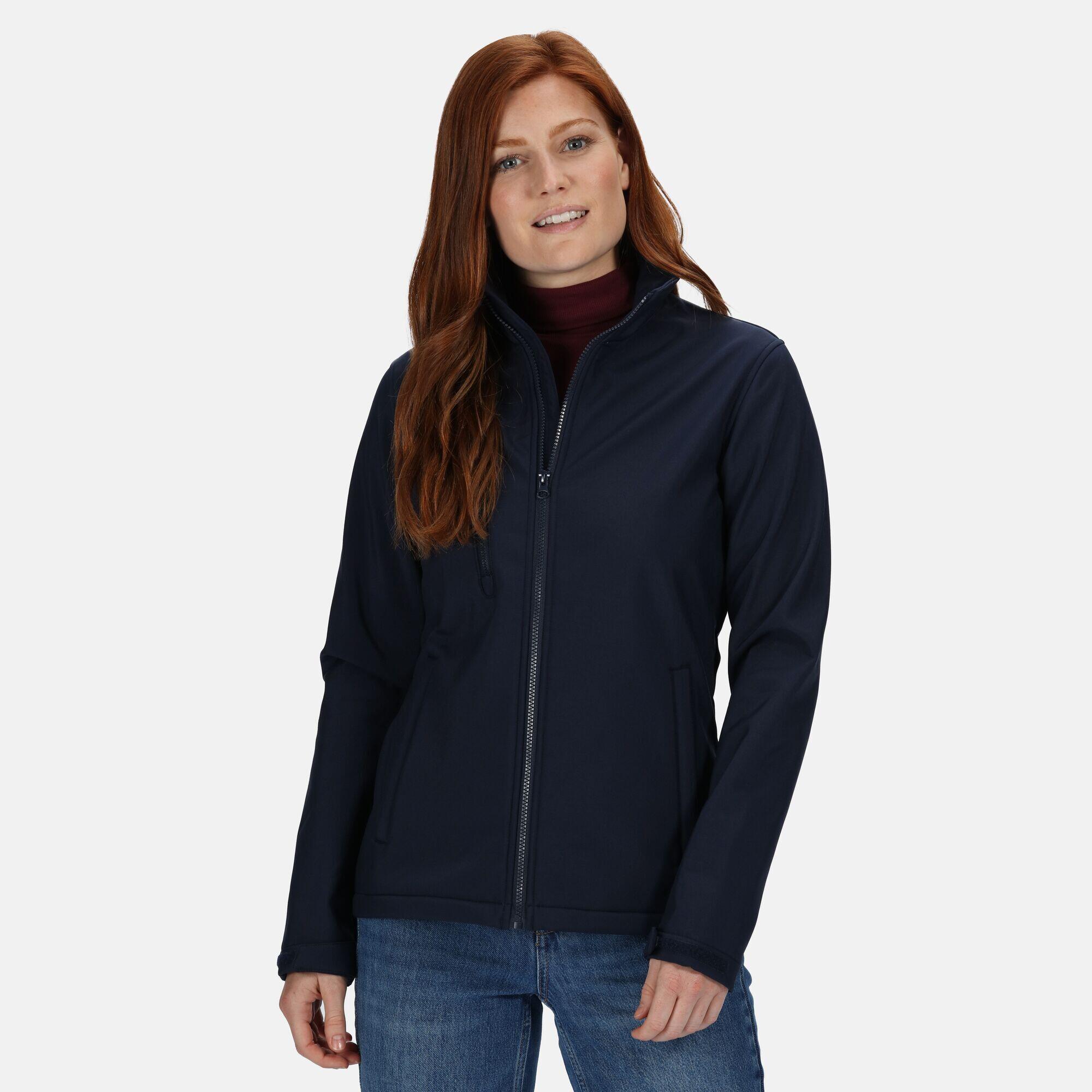 Womens/Ladies Ablaze 3 Layer Membrane Soft Shell Jacket (Navy) 4/5