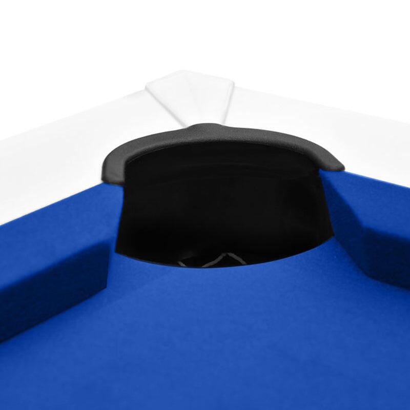 Table de Billard Eddie convertible blanche tapis bleu 3/7
