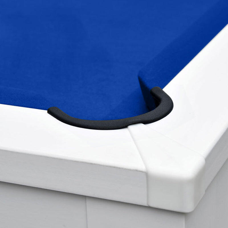 Table de Billard Eddie convertible blanche tapis bleu 2/7