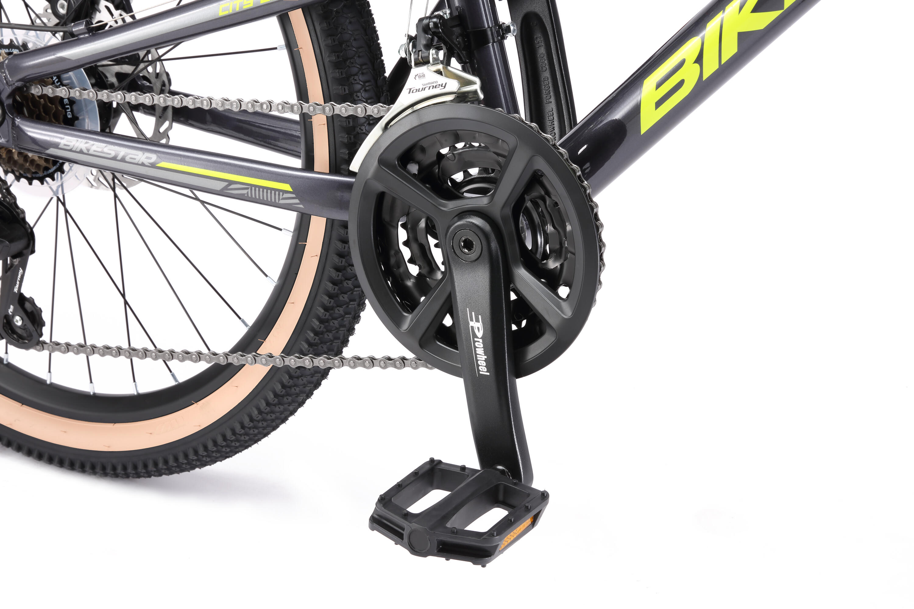 MTB 24" aluminium, kinderfiets 9 jaar, hardtail, 21 versnellingen, schijfremmen 7/7