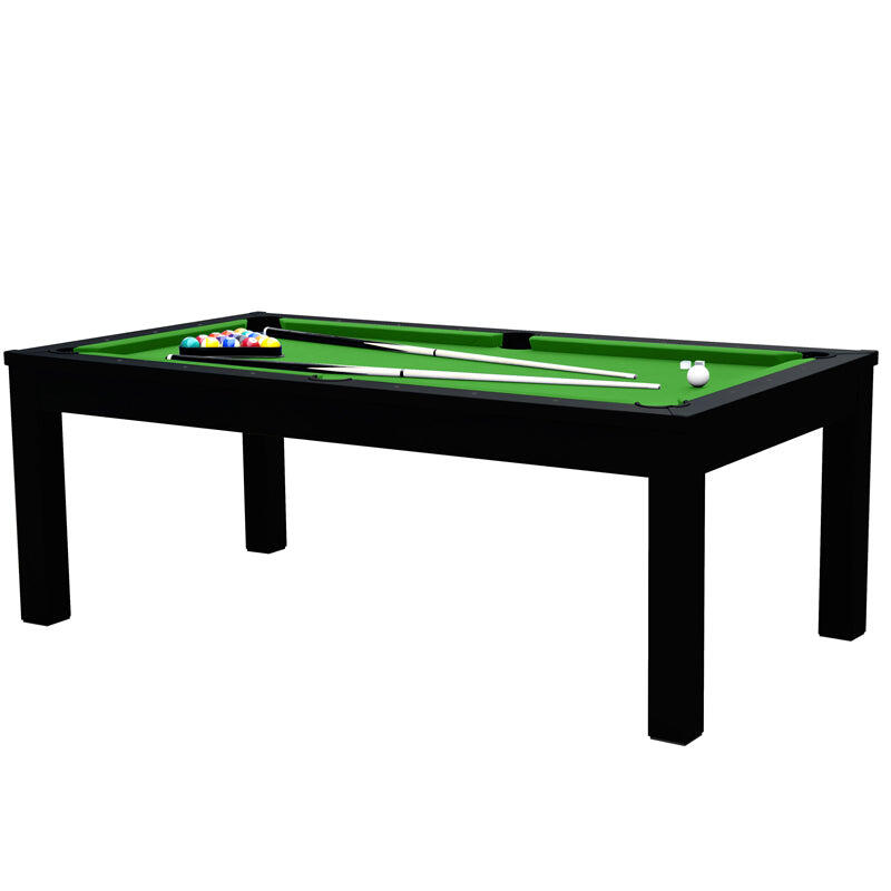 Table de Billard Eddie convertible noire tapis vert 6/7