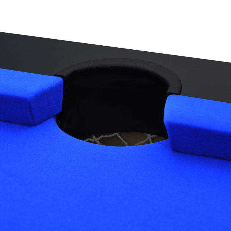 Table de Billard Eddie convertible noire tapis bleu 3/7