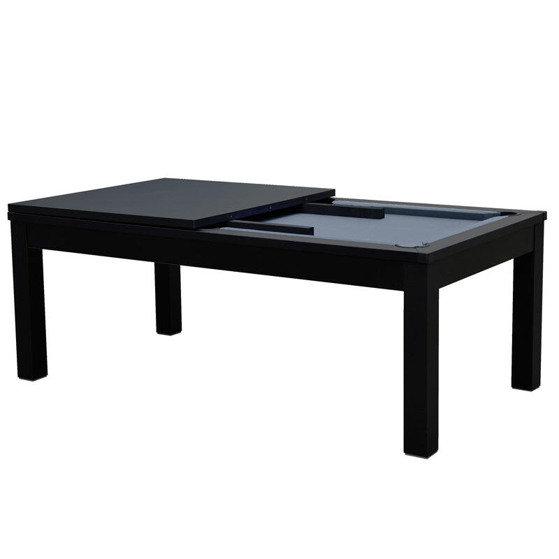 Table de Billard Eddie convertible noire tapis gris 3/7
