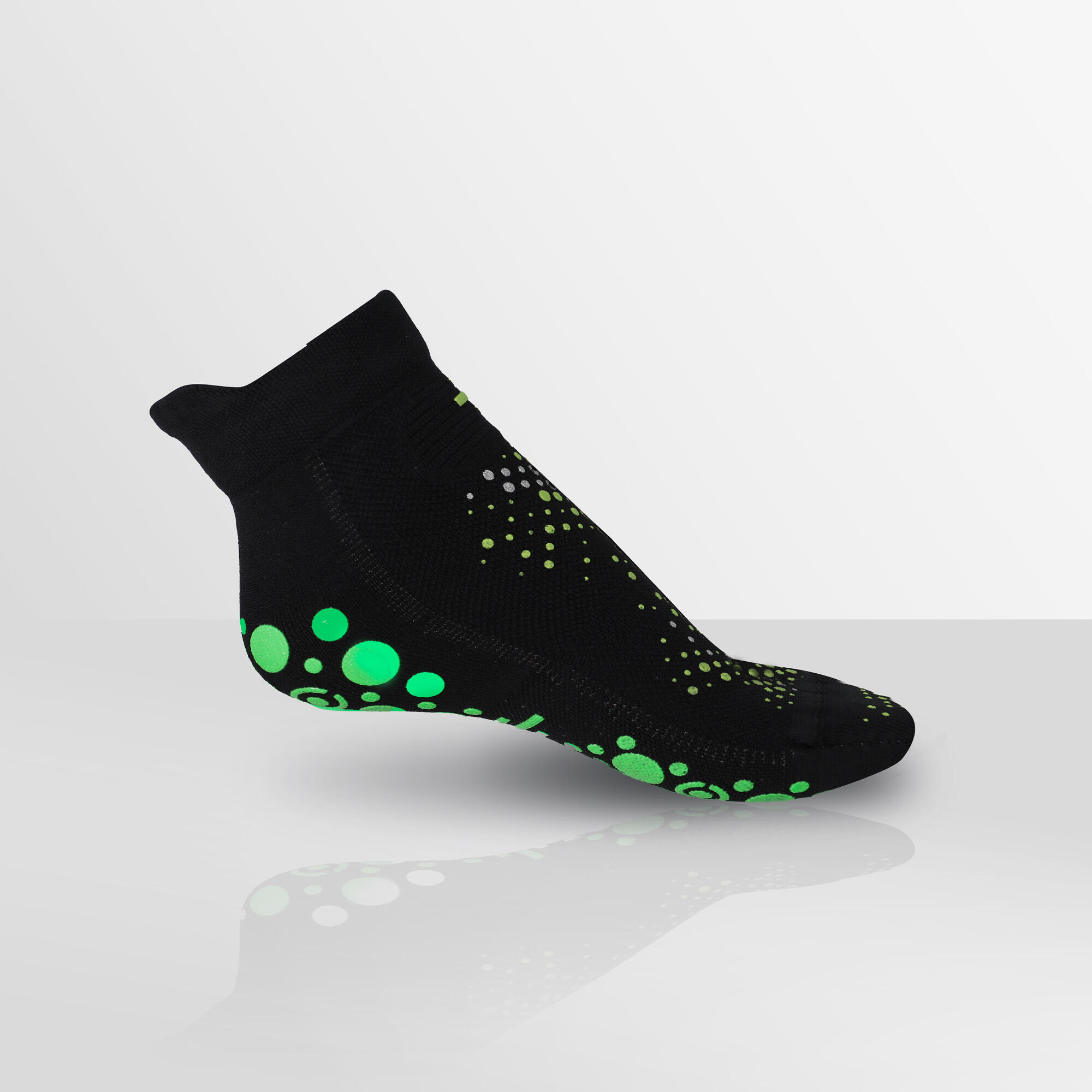 Chaussette Wellness Noir/Vert, pour toutes les activités en salle de sport. 3/8