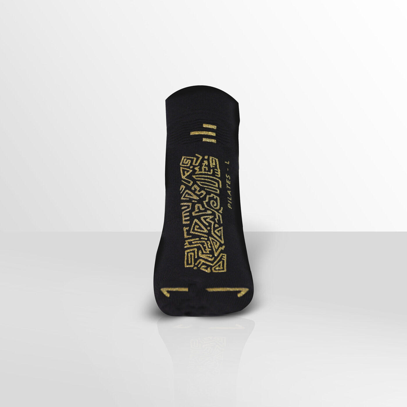 Calcetín Pilates Classic Negro/oro, ideal para Pilates, Yoga y Gym 2/7