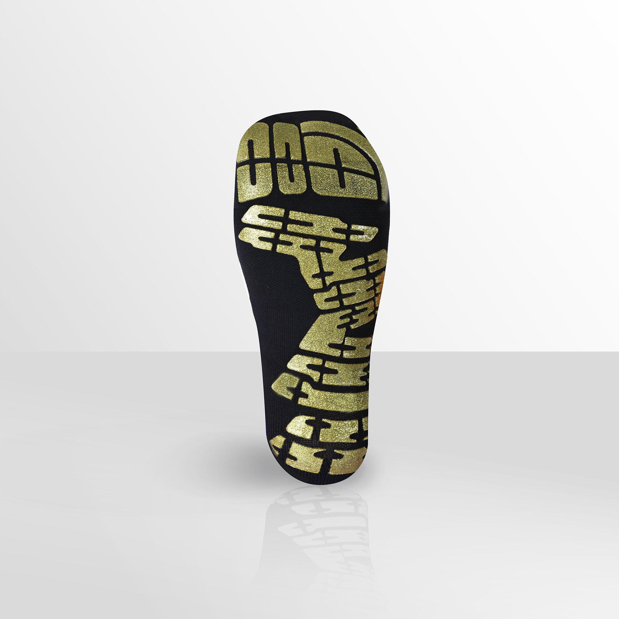 Calcetín Pilates Classic Negro/oro, ideal para Pilates, Yoga y Gym 4/7