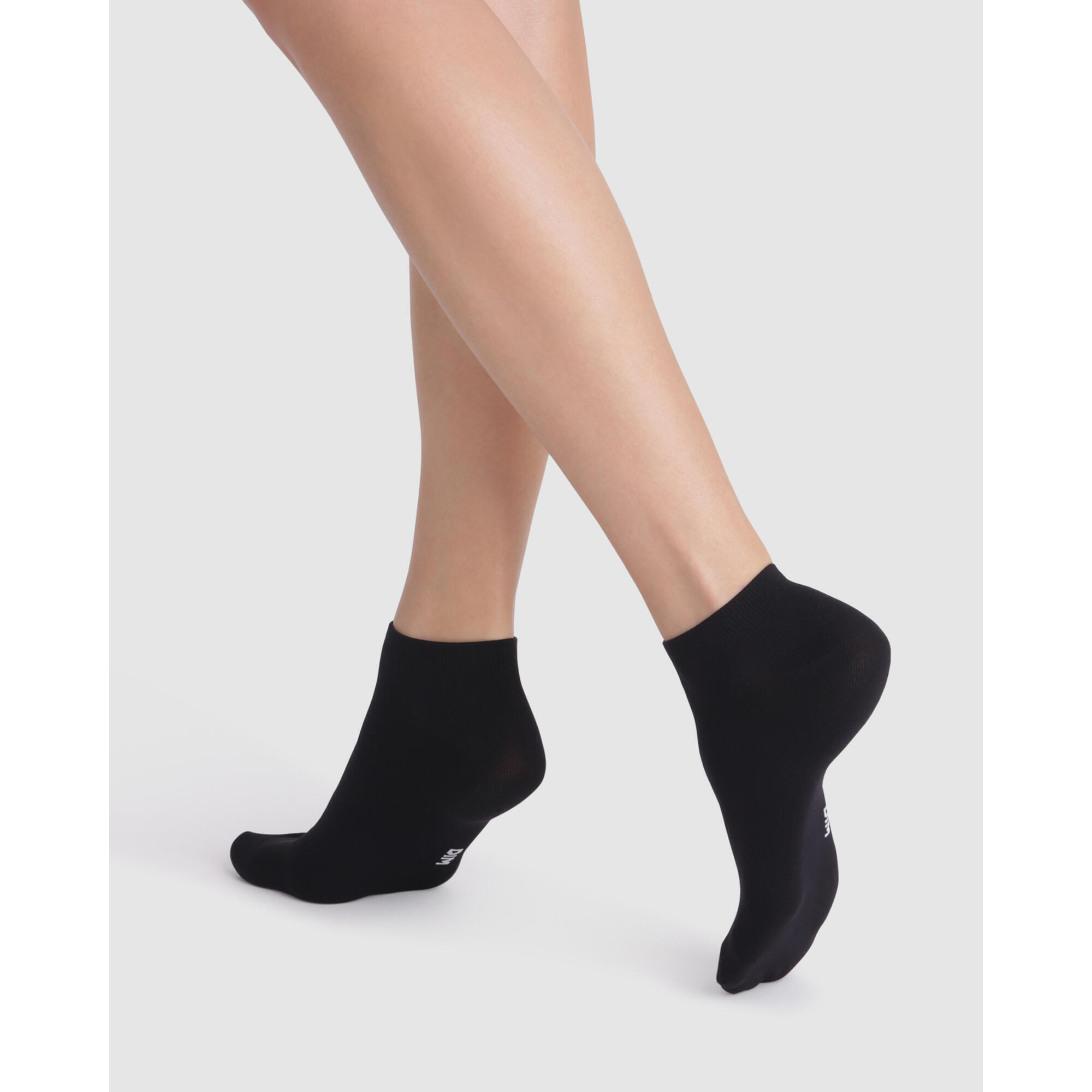 Dim - Lot De 2 Paires De Socquettes Courtes Skin - Chaussettes - Noir - Decathlon