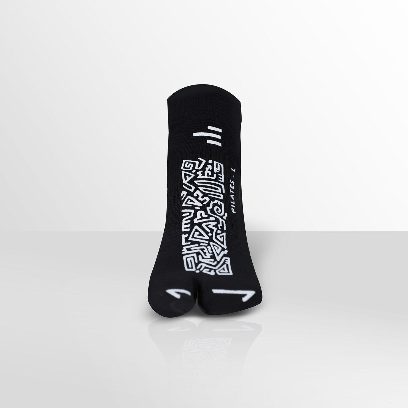 Calcetín Pilates 1Finger Negro/Blanco, ideal para Pilates, Yoga y Gym 2/7