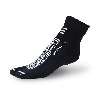 Pilates 1Finger-Socken Schwarz/Weiß. Ideal für Pilates, Yoga und Fitnessstudio