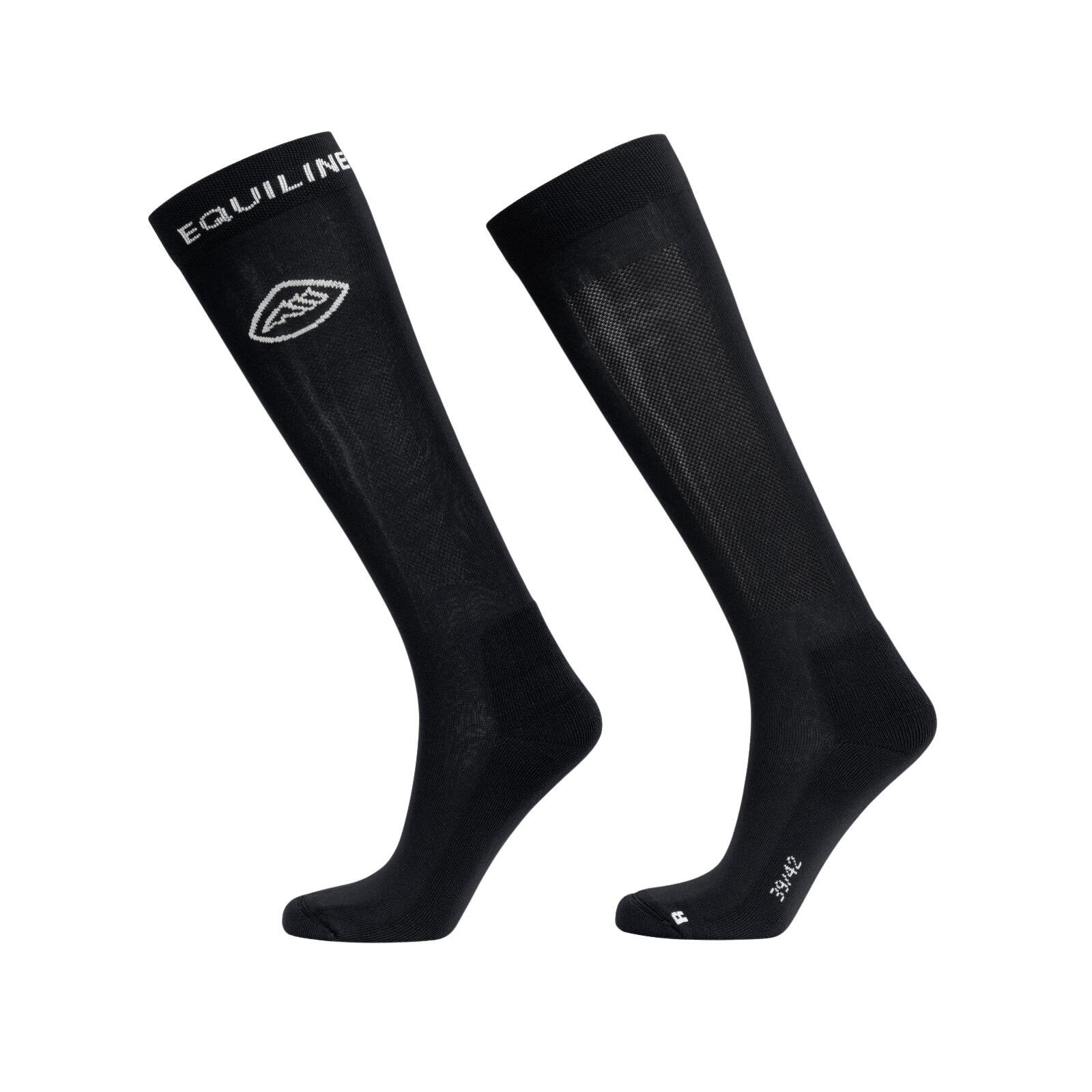 Eqode By Equiline - Chaussettes Équitation Equiline Culc - Chaussettes - Noir - 39/42 - Decathlon