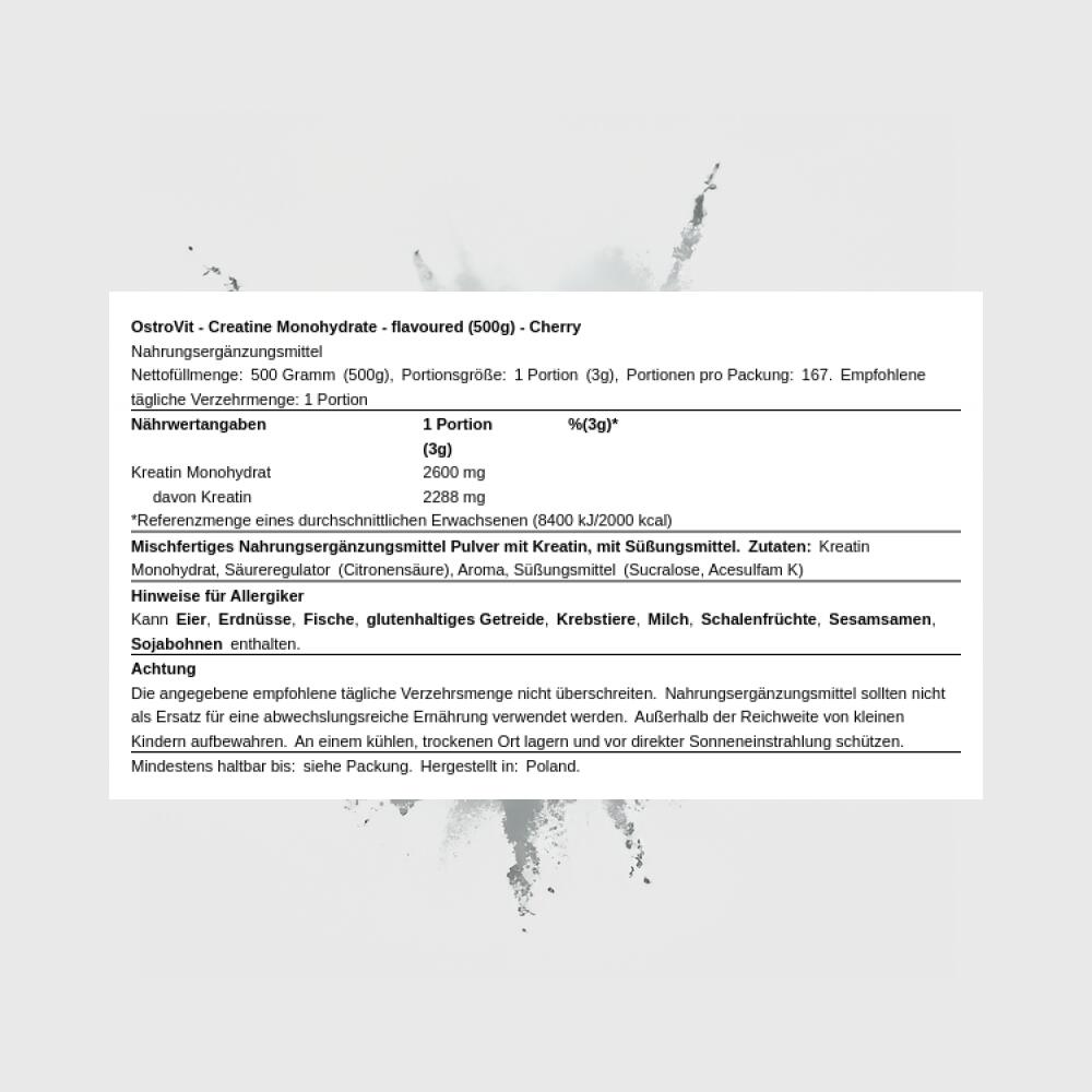 Creatine Monohydrate - 500g - Ostrovit - Cherry 3/5