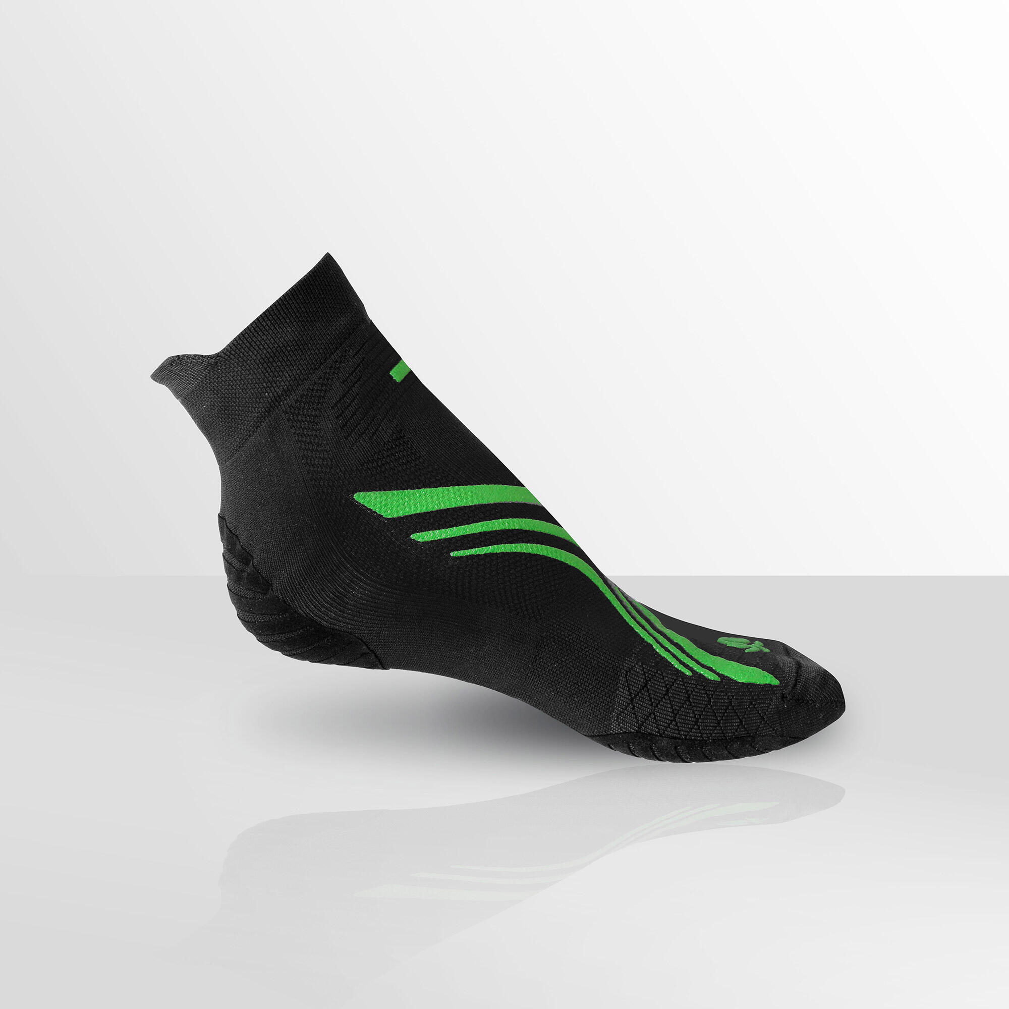 Meia Pool Classic Preto/Verde, ideal para todas as atividades aquáticas. 2/8