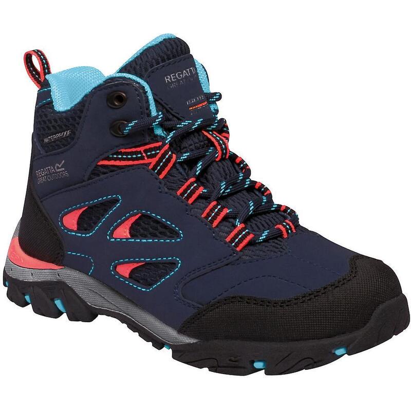 Childrens/Kids Holcombe IEP Junior Hiking Boots (Navy/Fiery Coral)