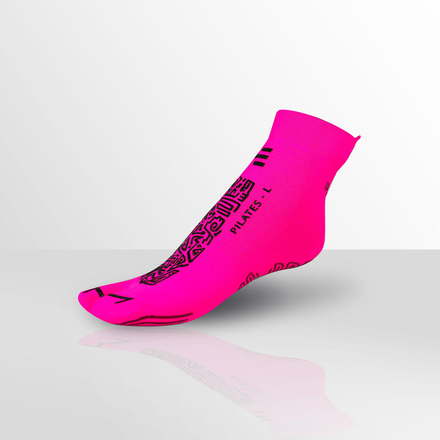 R-evenge - Chaussette Pilates 1finger Fuxia Fluo, Idéale Pour Le Pilates, Le Yoga, La Gym - Chaussettes - Blanc|rose - 38/41 - Decathlon