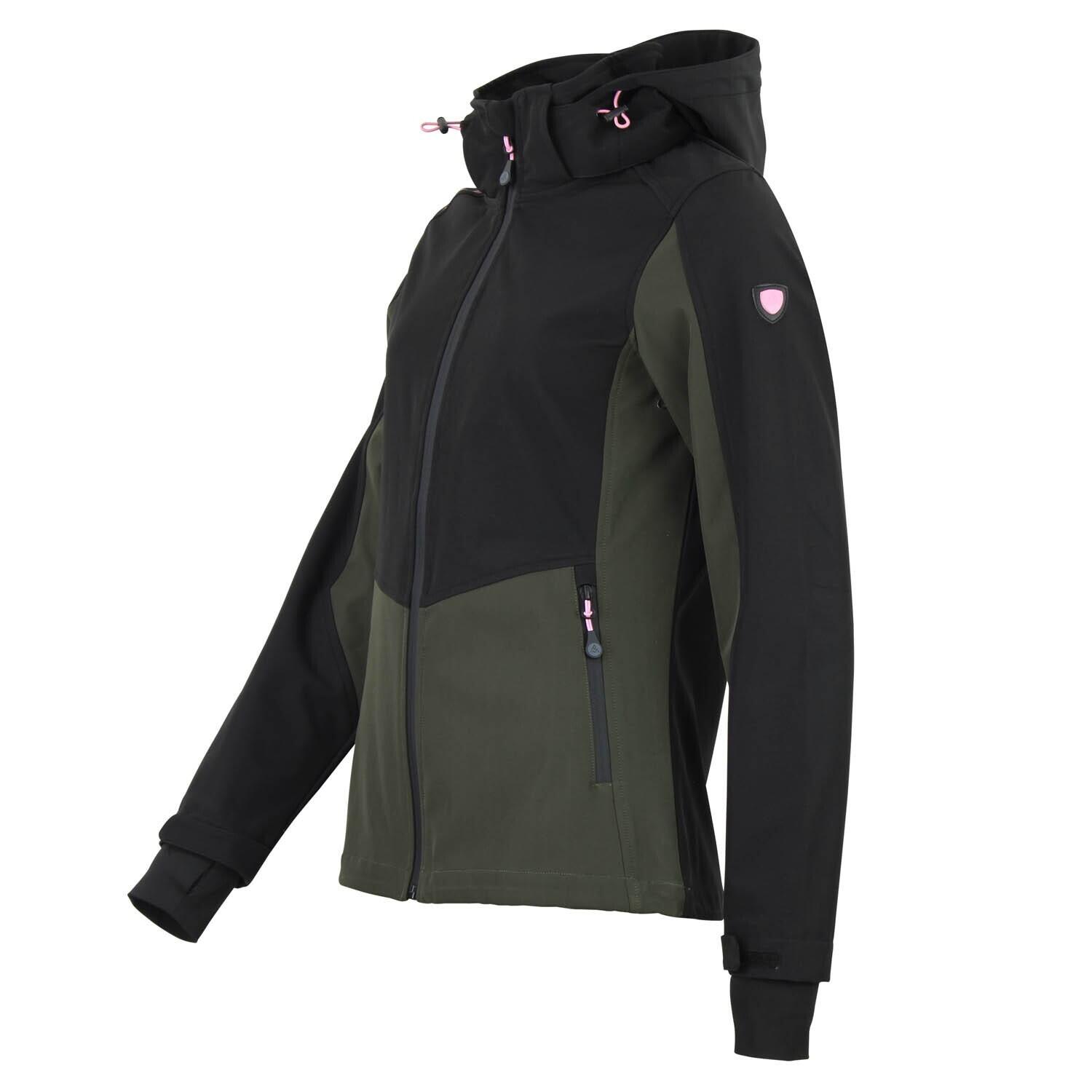 Blouson à capuche zippé contrecolle mesh femme Peak Mountain Softshell 3/3