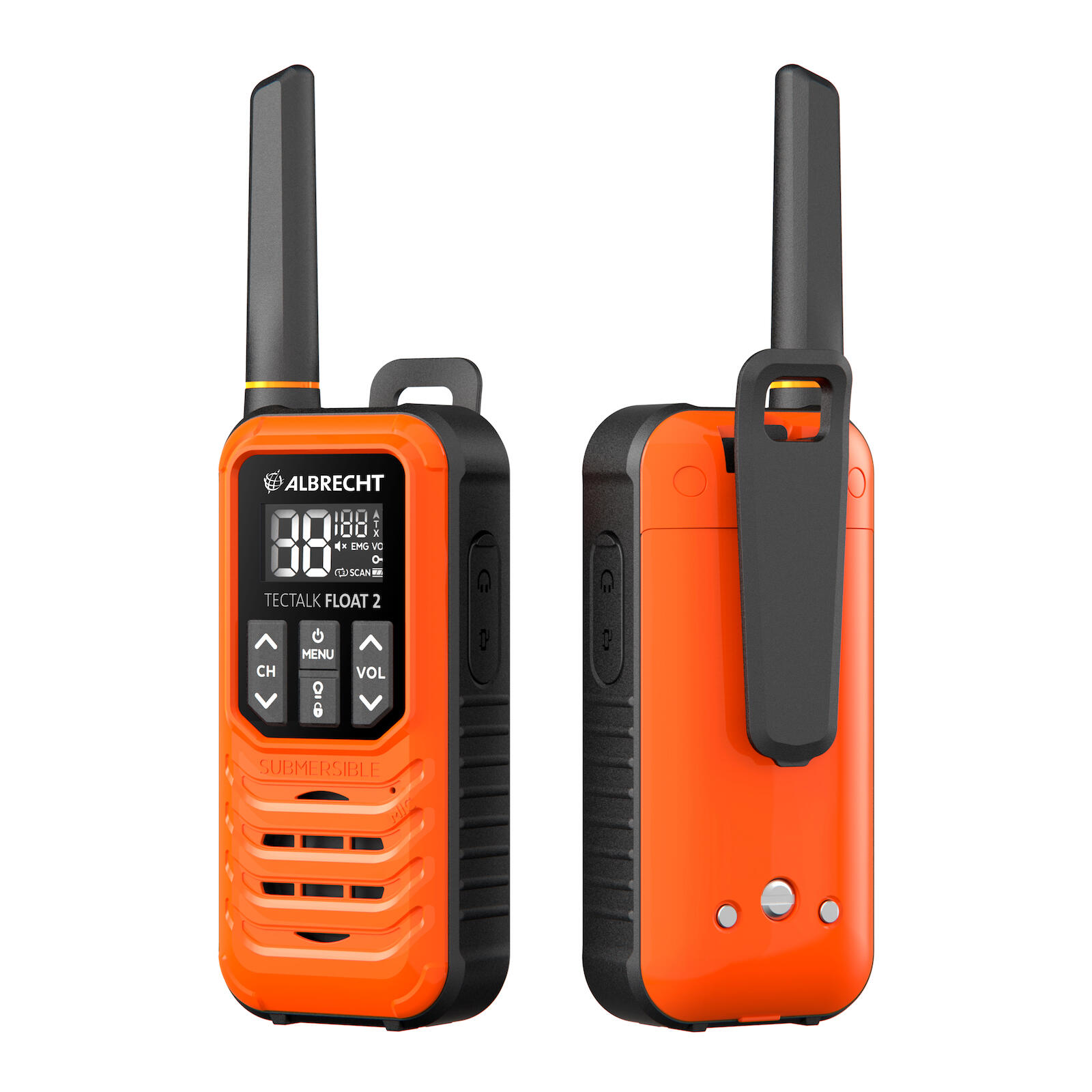 Albrecht TecTalk Float 2 - PMR446 étanche IP67 lot de 2 2/4