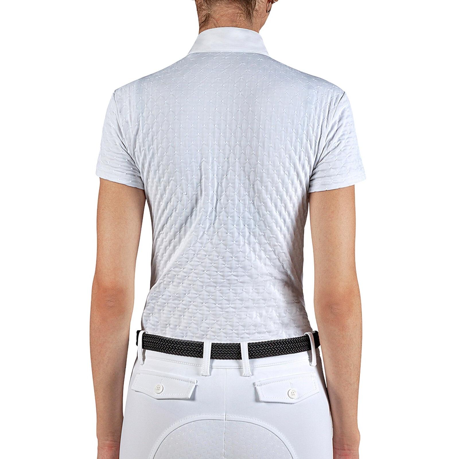 Polo da competizione equestre Equiline Donna M/C 2/2