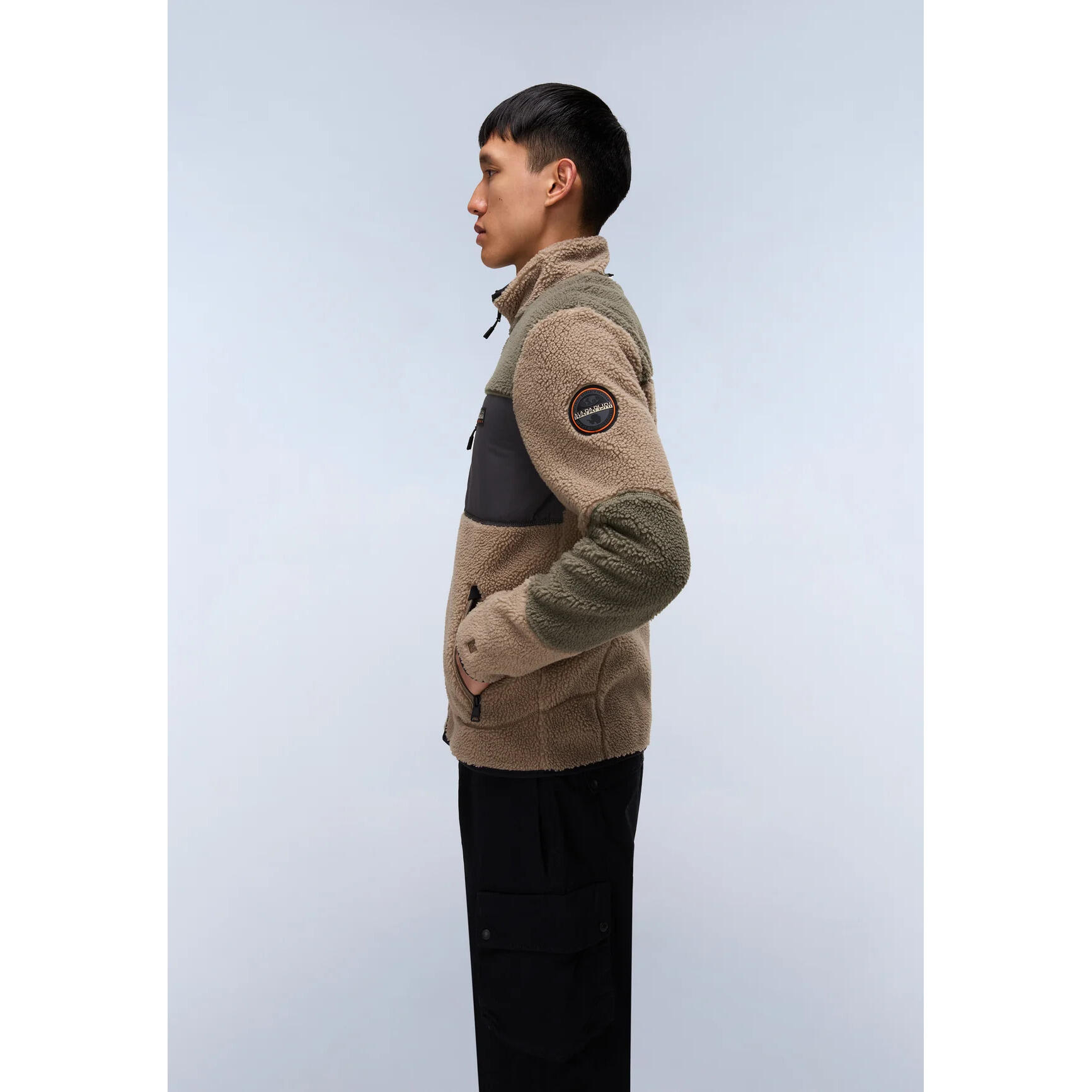 Sudadera Con Capucha Napapijri K Yupik Para Niños - Forro Polar Cepillado - Con Cremallera