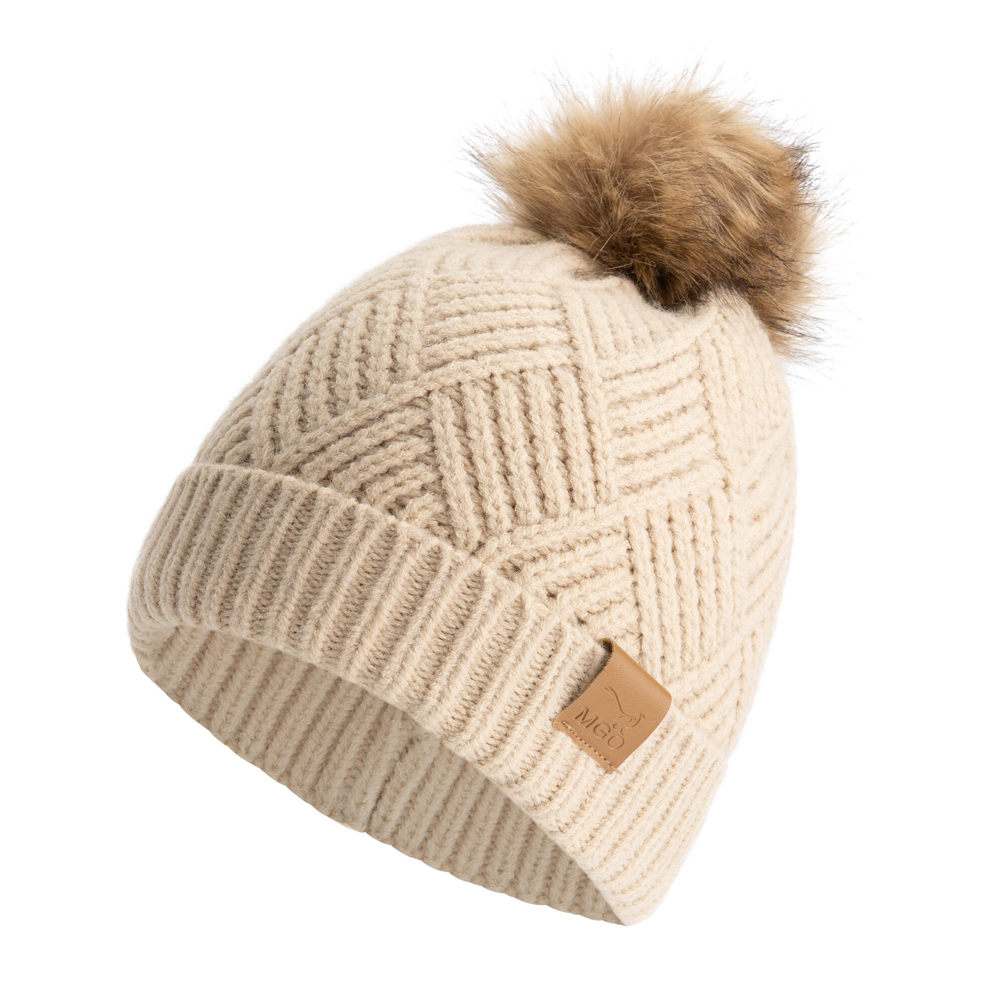 Darcie Dames - Beanie - Zand 2/4