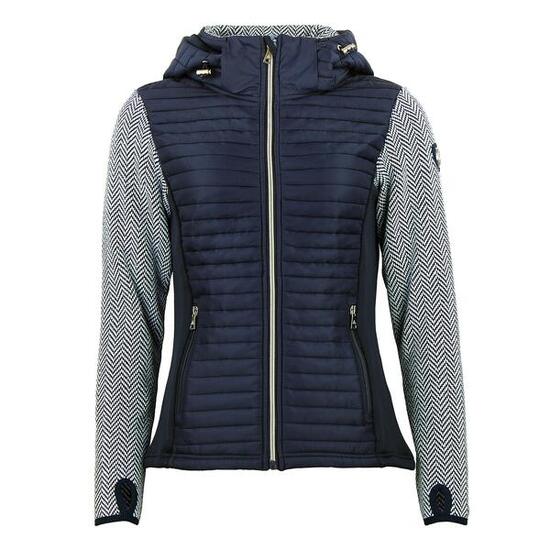Blouson à capuche zippé tri-matière femme Peak Mountain