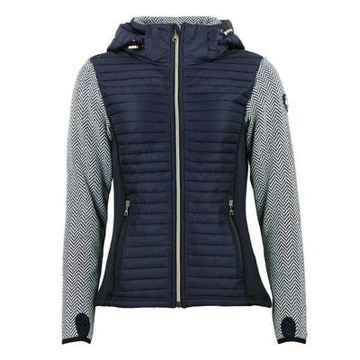 Dames zip hoodie van drie materialen peak mountain