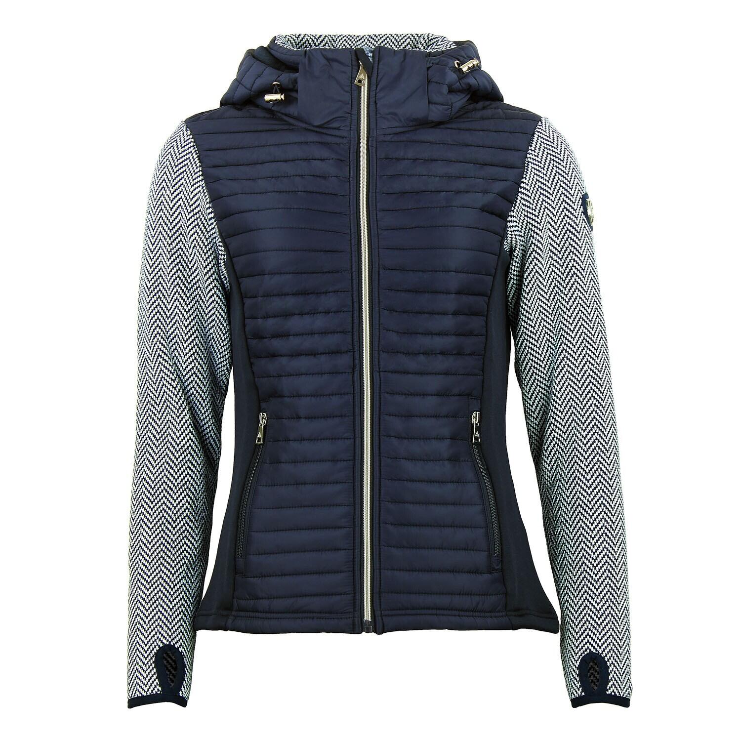 Peak Mountain - Blouson À Capuche Zippé Tri-matière Femme Peak Mountain - Blouson - Bleu - Decathlon