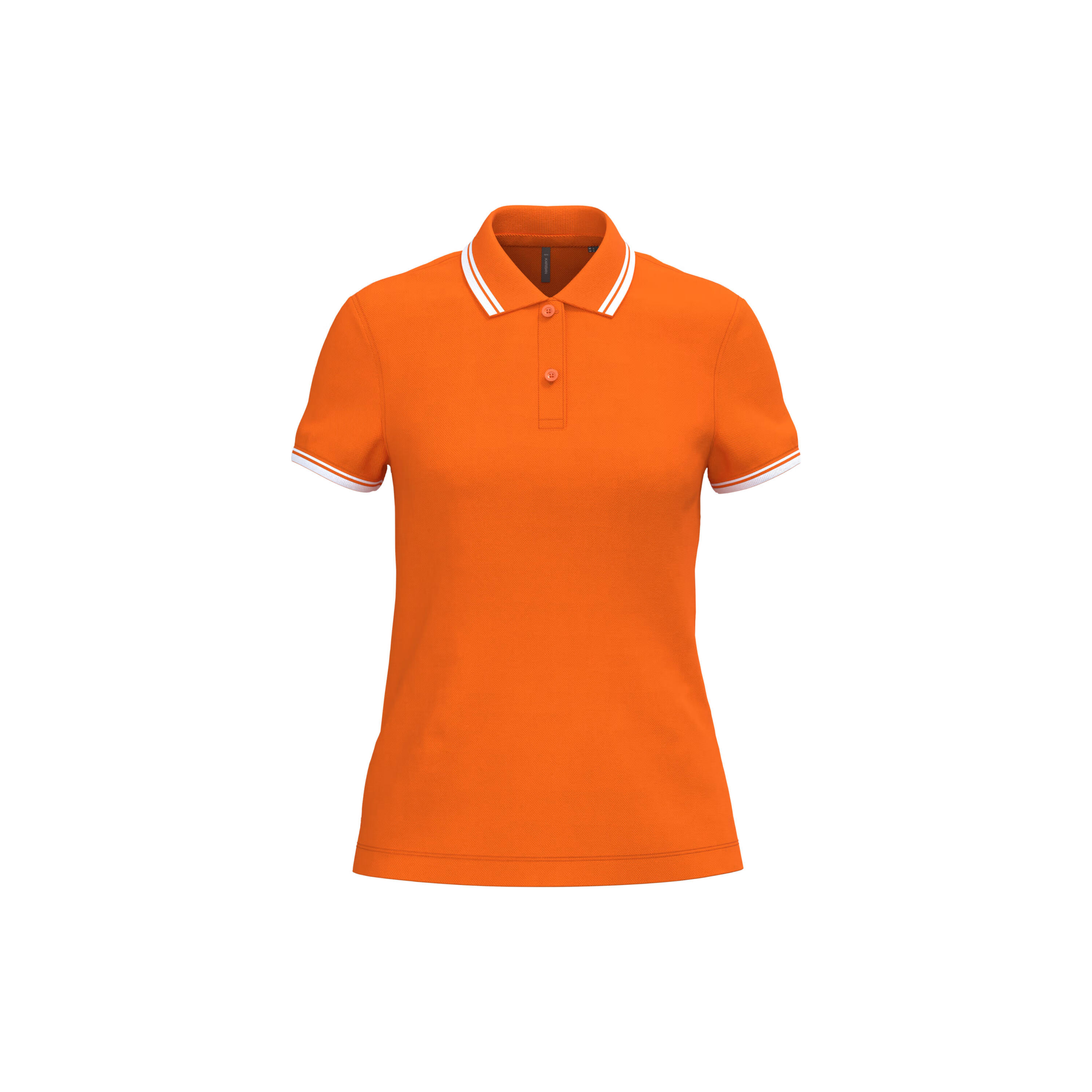 Kariban - Polo À Liserés Contrastés Femme Kariban - Polo Manches Courtes - Blanc|orange - Decathlon