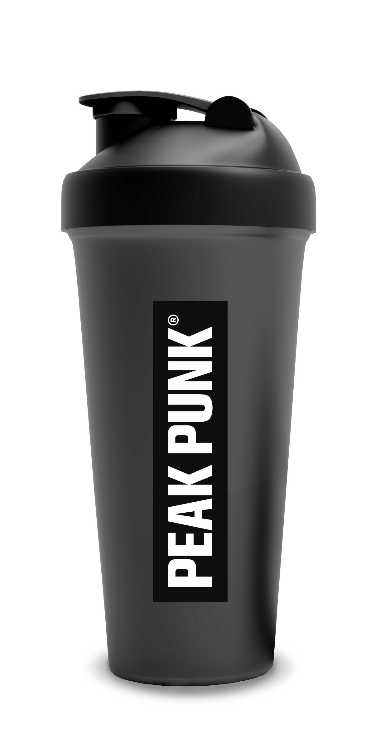 PEAK PUNK Protein Shaker Clear Black