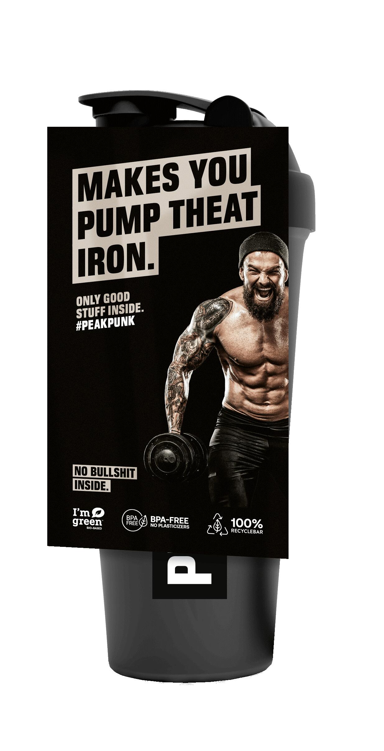 Biobasierter Protein Shaker Clear Black 2/3