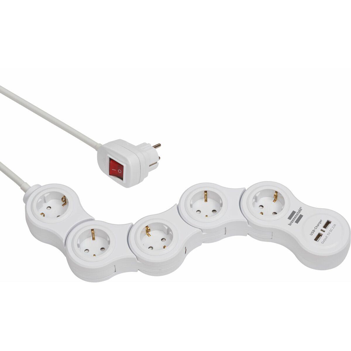 Multiprise 5 Prises avec Interrupteur BRENNENSTUHL Vario-Power 3600 W 2/5