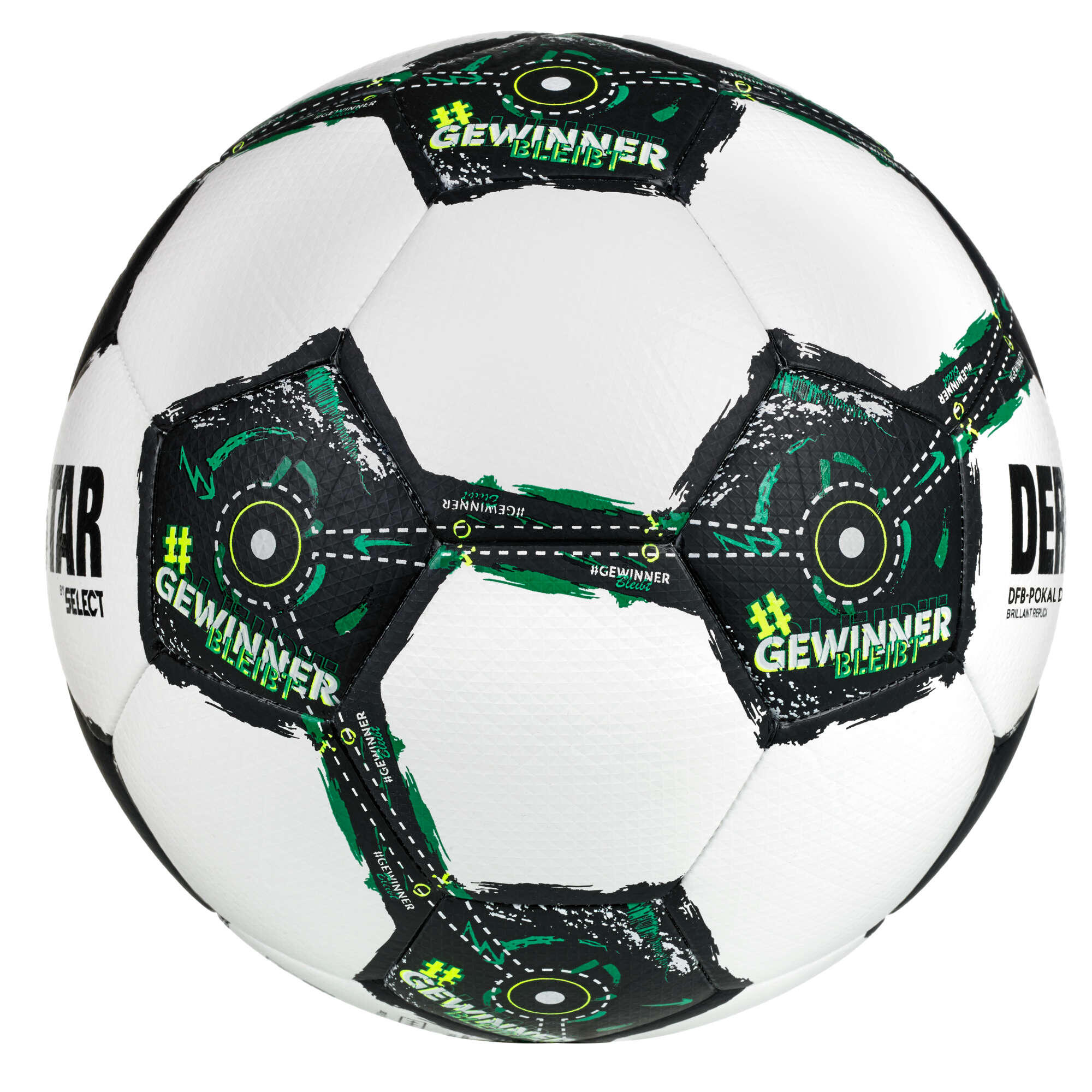 Fußball DFB-Pokal Replica Fussball Unisex Grün-Schwarz-Weiß 3/4