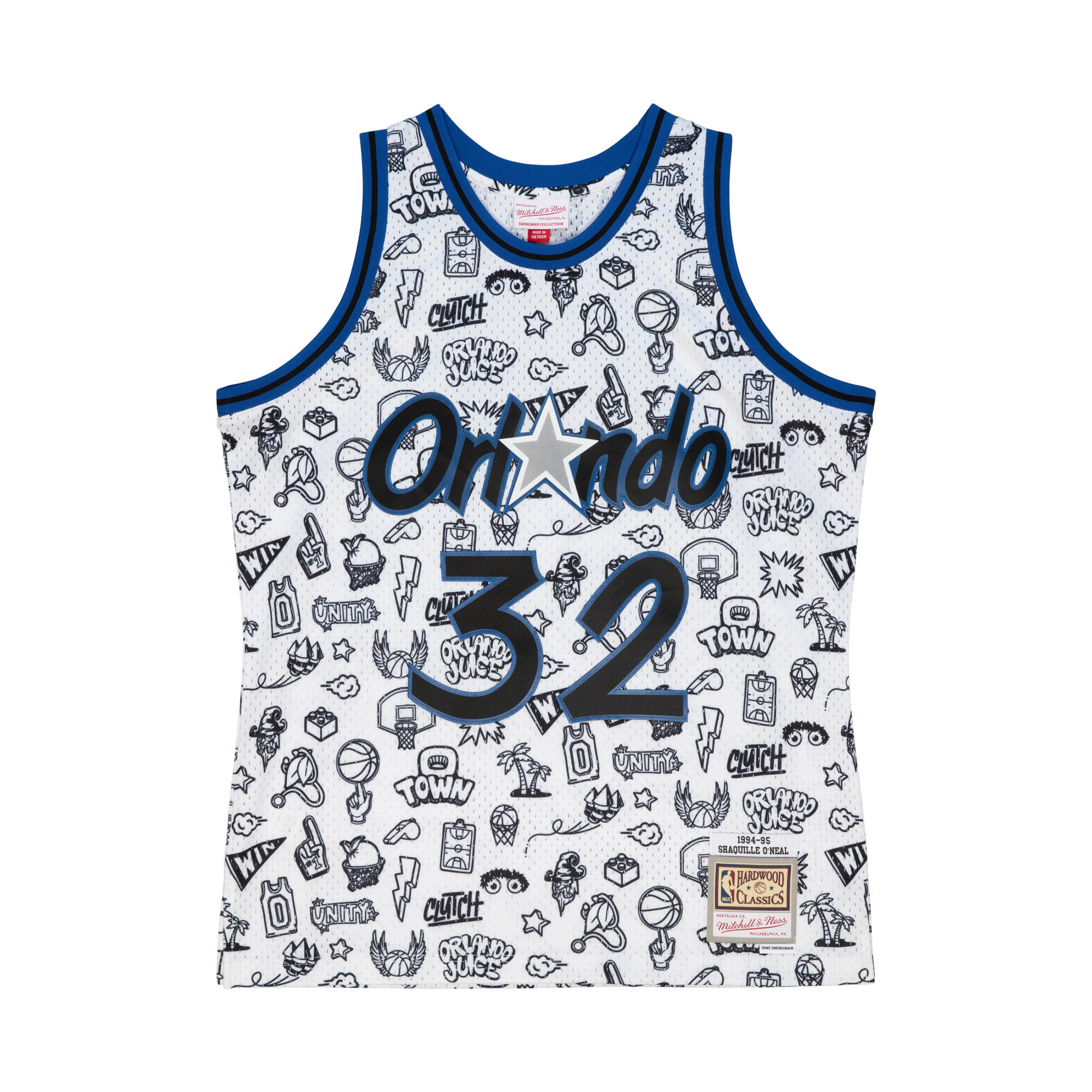 MITCHELL & NESS Canottiera Orlando Magic NBA Doodle Swingman 1994 Shaquille O'Neal