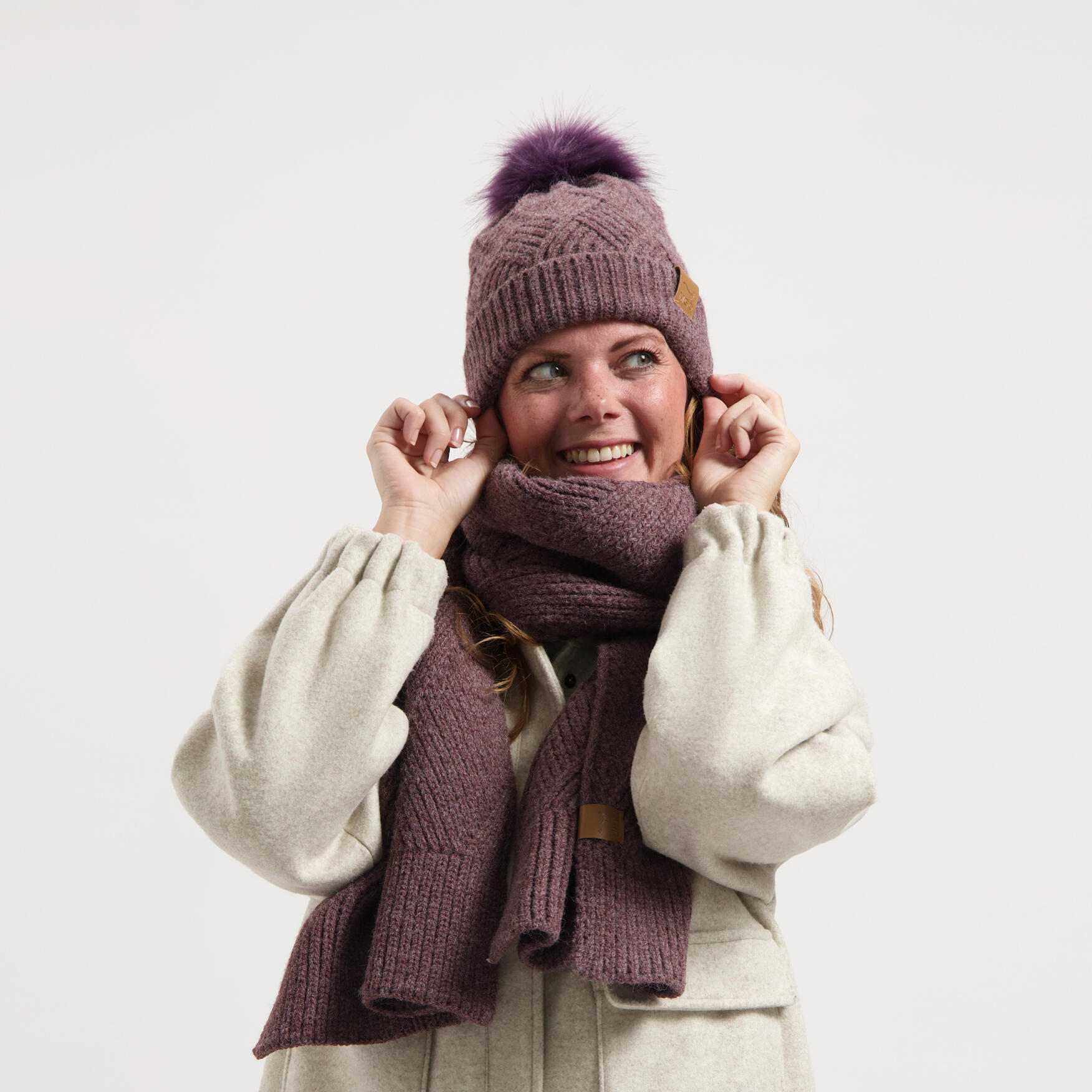 Darcie Dames - Beanie - Paars 4/4