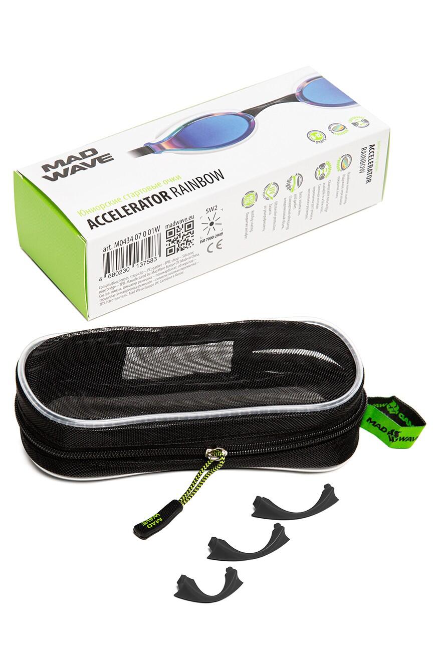 Óculos de natação junior ACCELERATOR RAINBOW Pretas 4/4