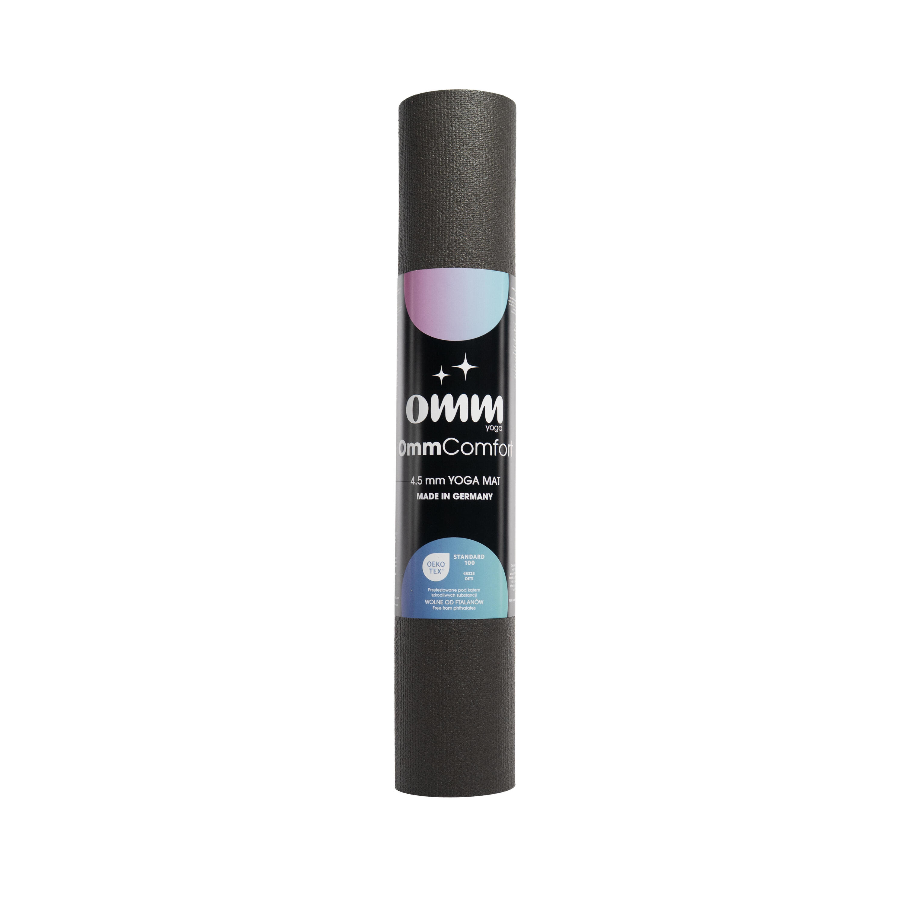 Tappetino antiscivolo per esercizi OMM YOGA grigio 4,5 mm Yoga Fitness 4/4