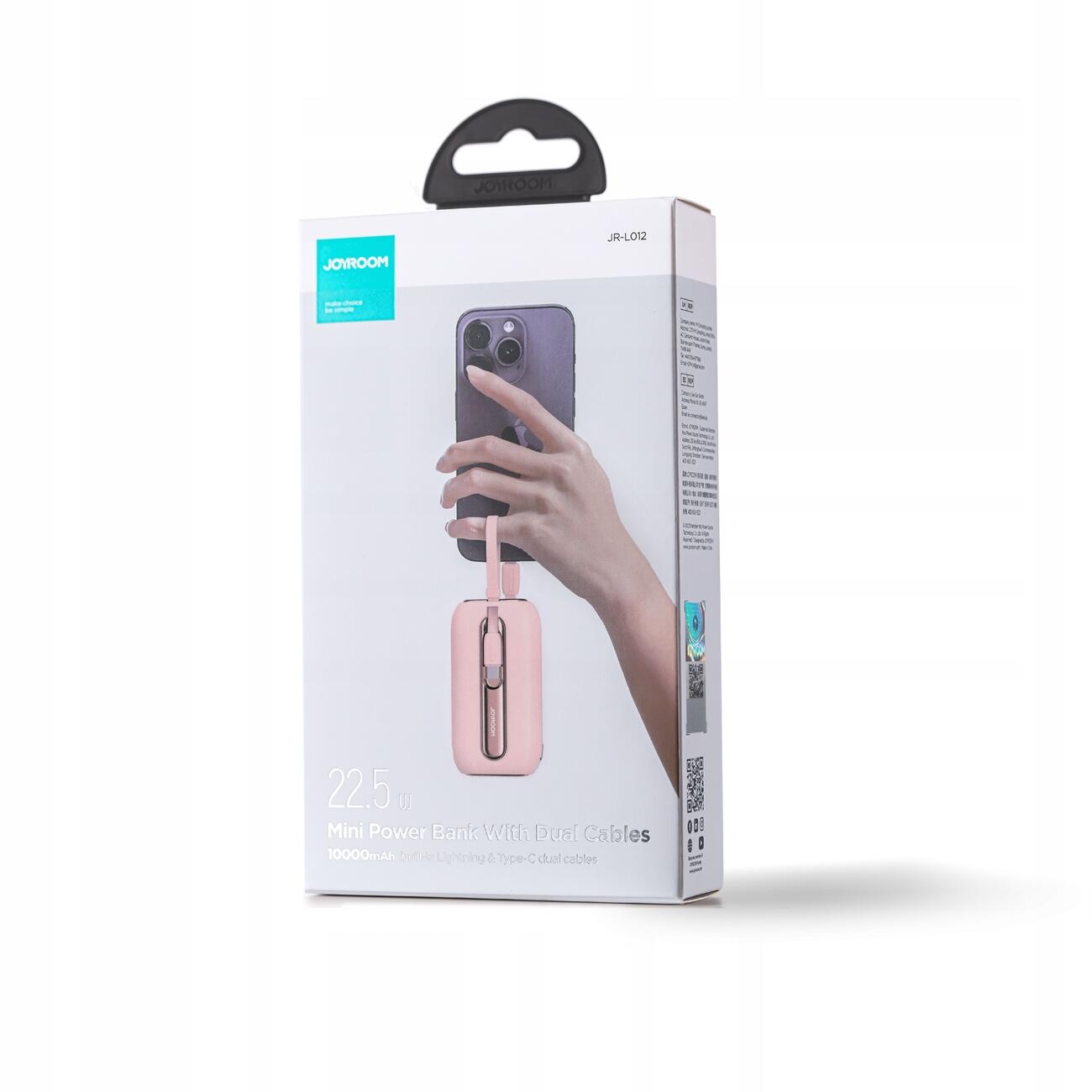 Joyroom powerbank powerbank 10000 mAh met ingebouwde USB-C Lightning-kabels 3/7