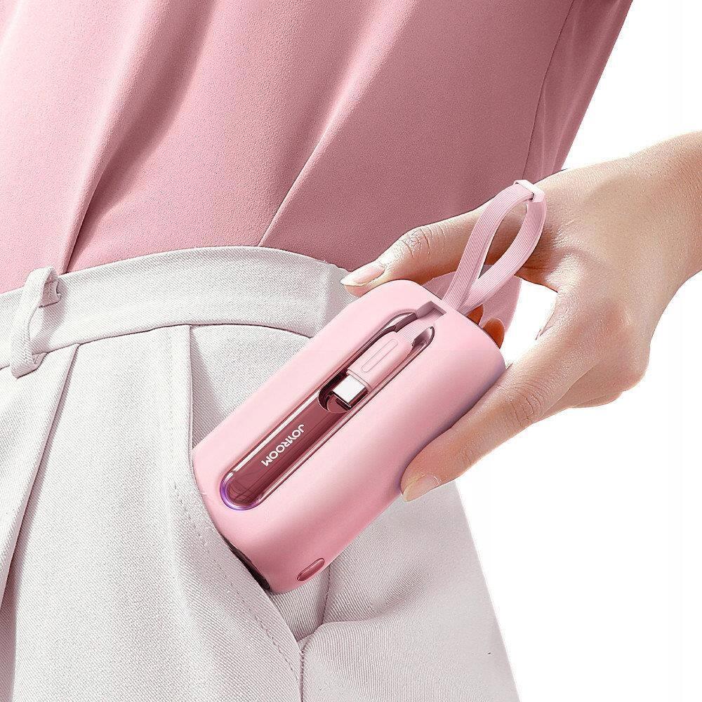 Joyroom powerbank powerbank 10000 mAh met ingebouwde USB-C Lightning-kabels 6/7