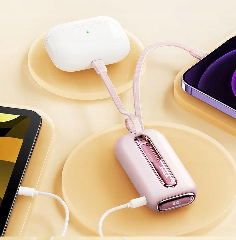 Joyroom powerbank powerbank 10000 mAh met ingebouwde USB-C Lightning-kabels 7/7