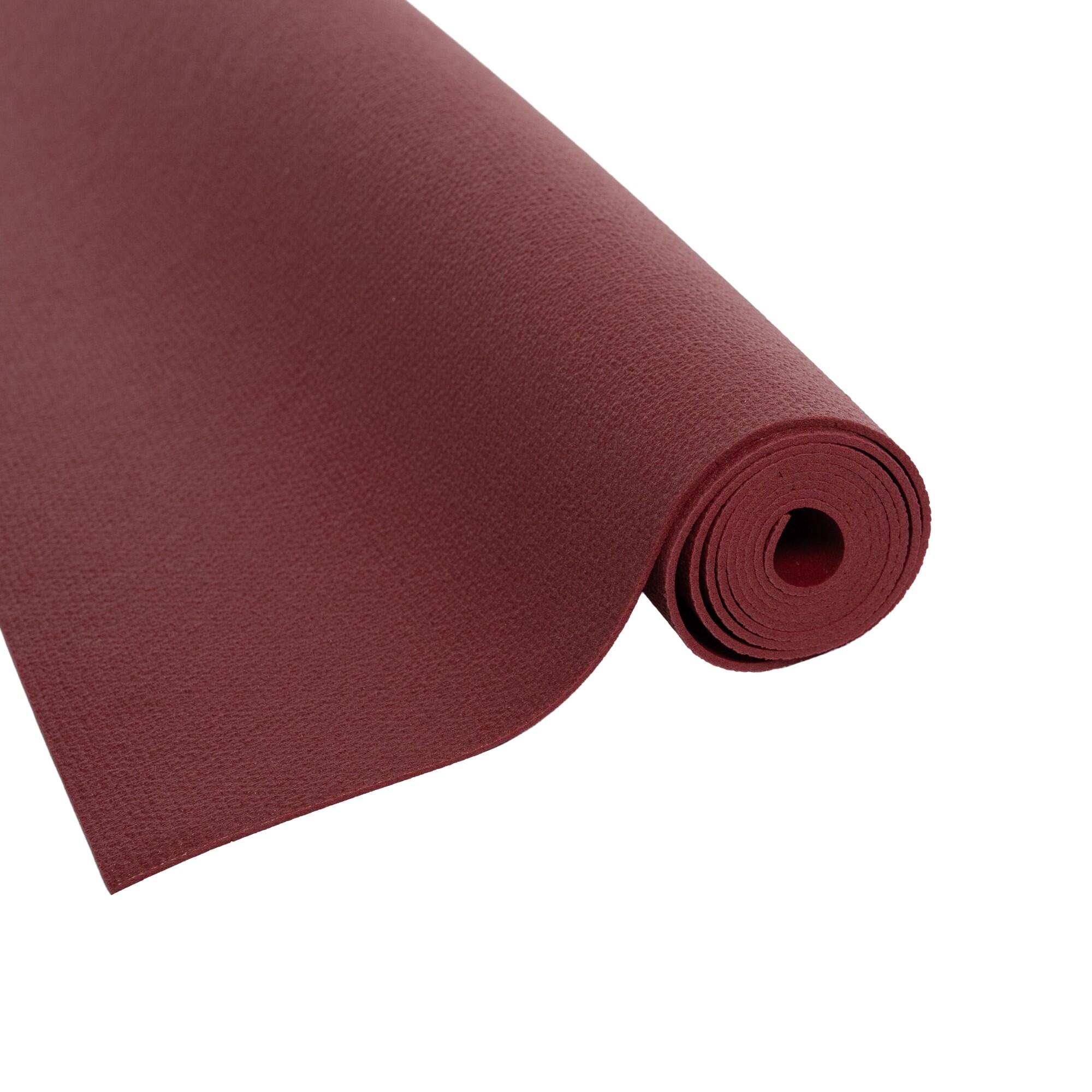 Tappetino antiscivolo per esercizi OMM YOGA rosso 3 mm Yoga Fitness 3/4