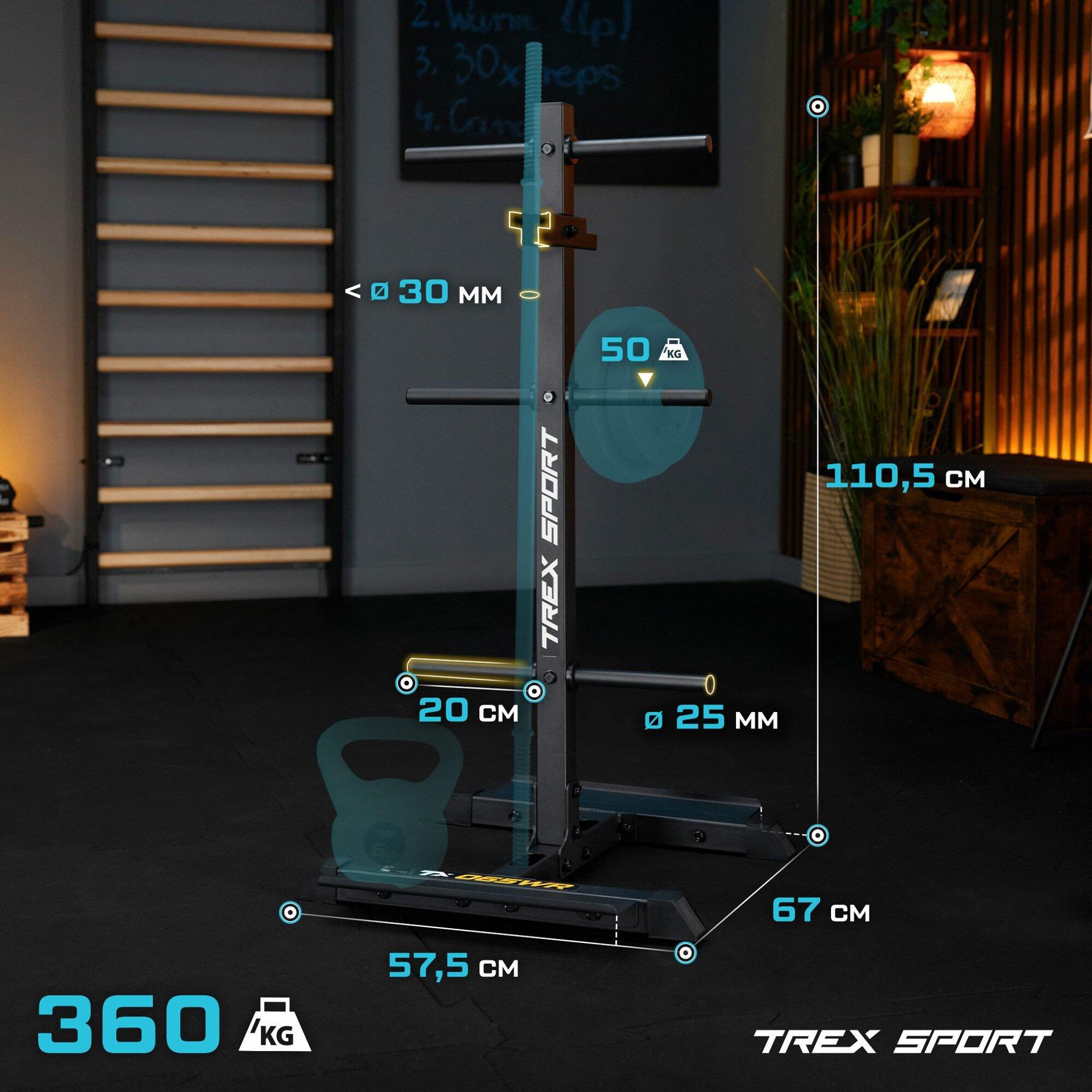 Rack d'haltères et disques Trex Sport TX-065WR 3 niveaux 360 kg 2/7