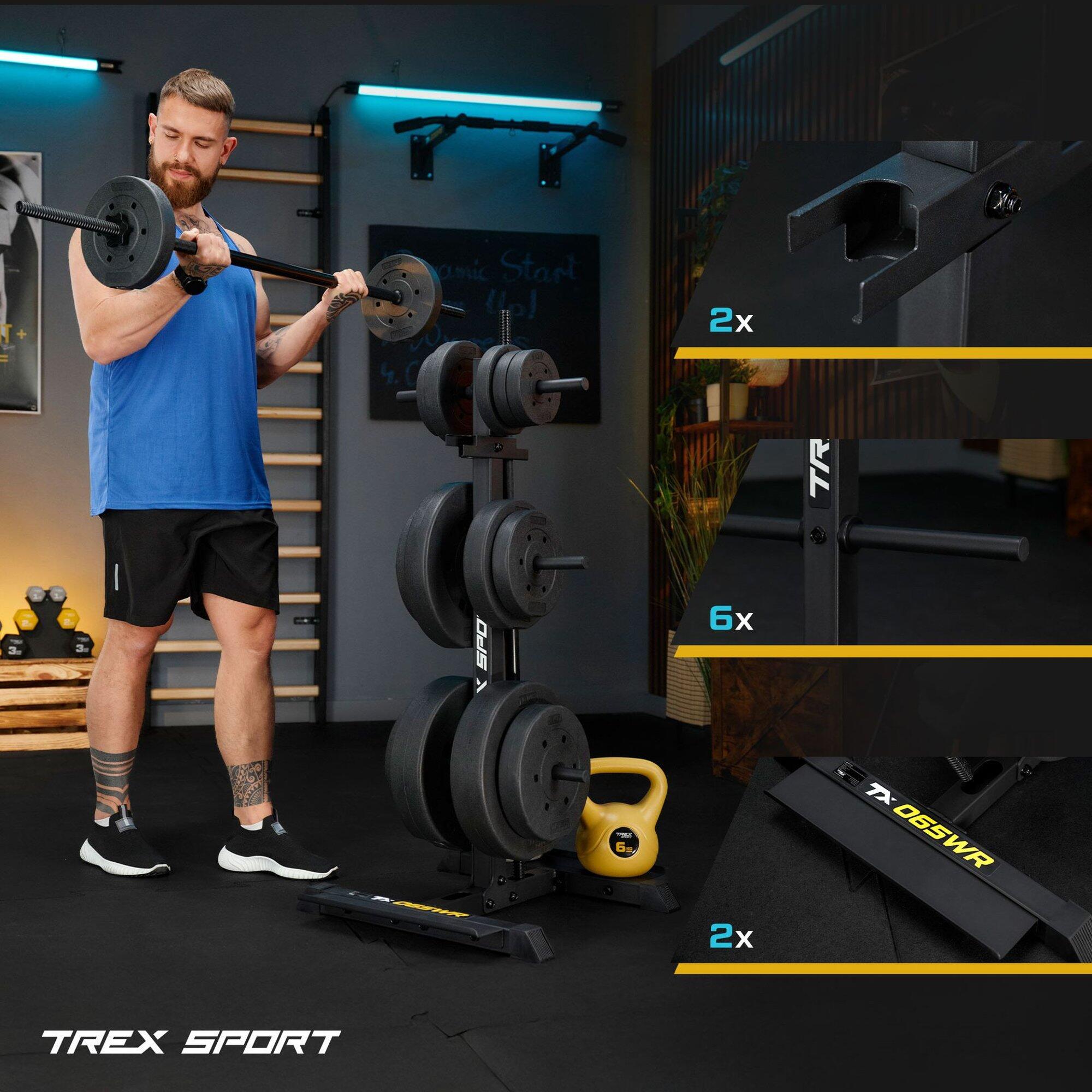 Rack d'haltères et disques Trex Sport TX-065WR 3 niveaux 360 kg 6/7