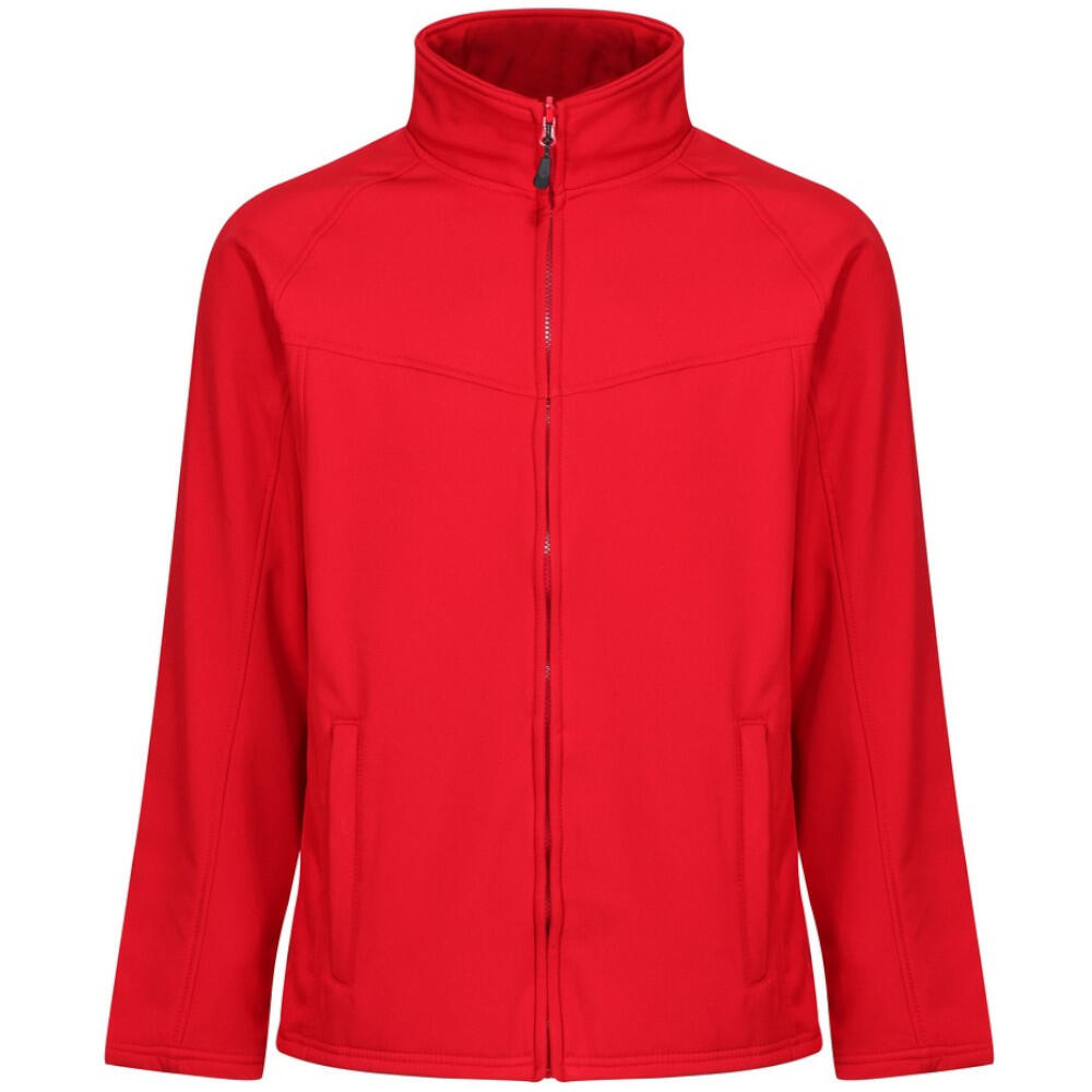 Uproar Mens Softshell Wind Resistant Fleece Jacket (Classic Red) 1/4