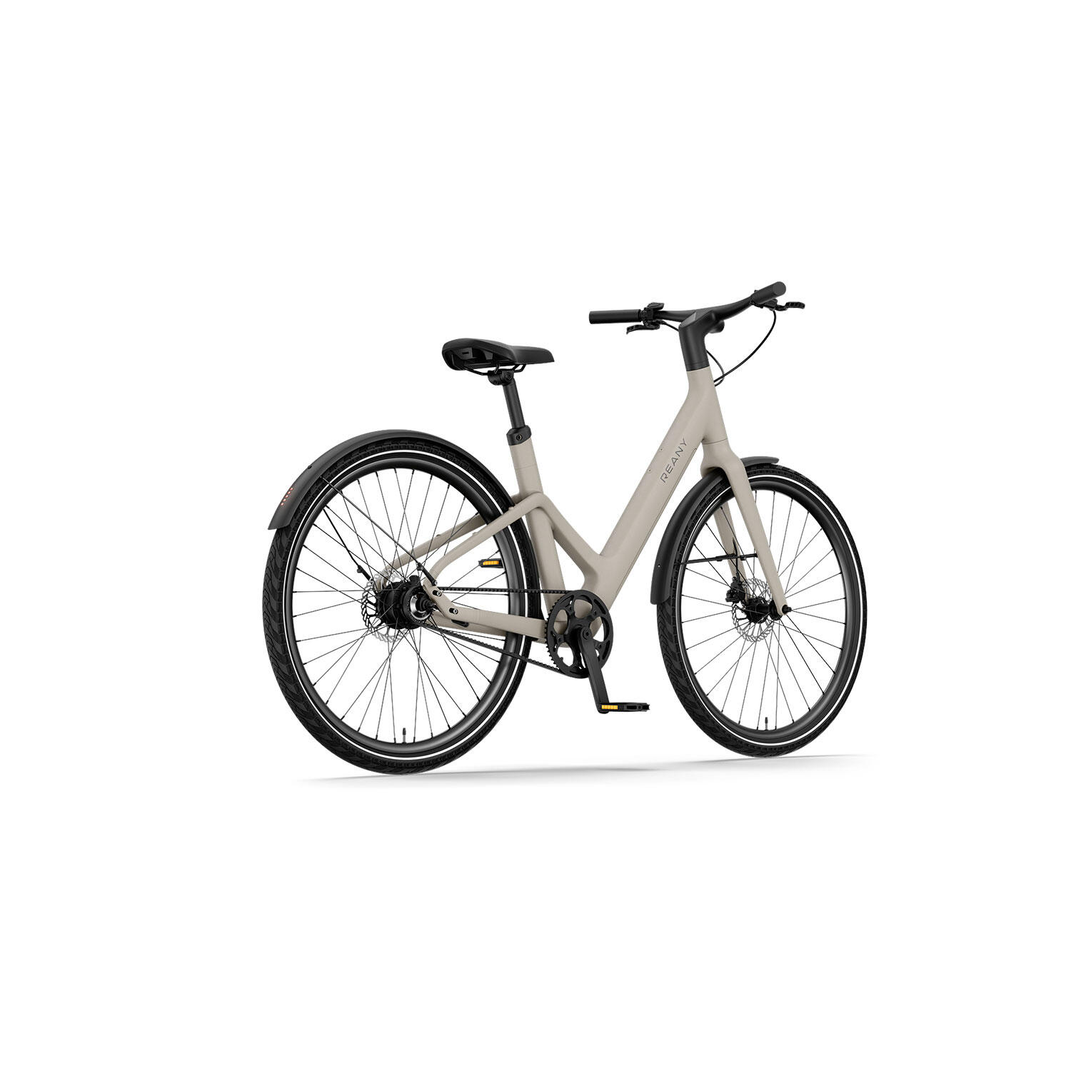 Vélo électrique Ville – Ultra léger Carbone – Bas cadre – W1 PRO – Gris Désert 3/8